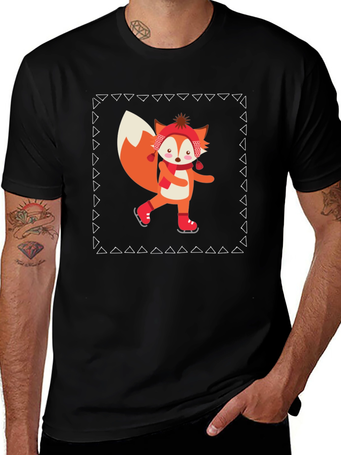 Variant 16 of Fox on Ice T-Shirt - Fun Winter Style