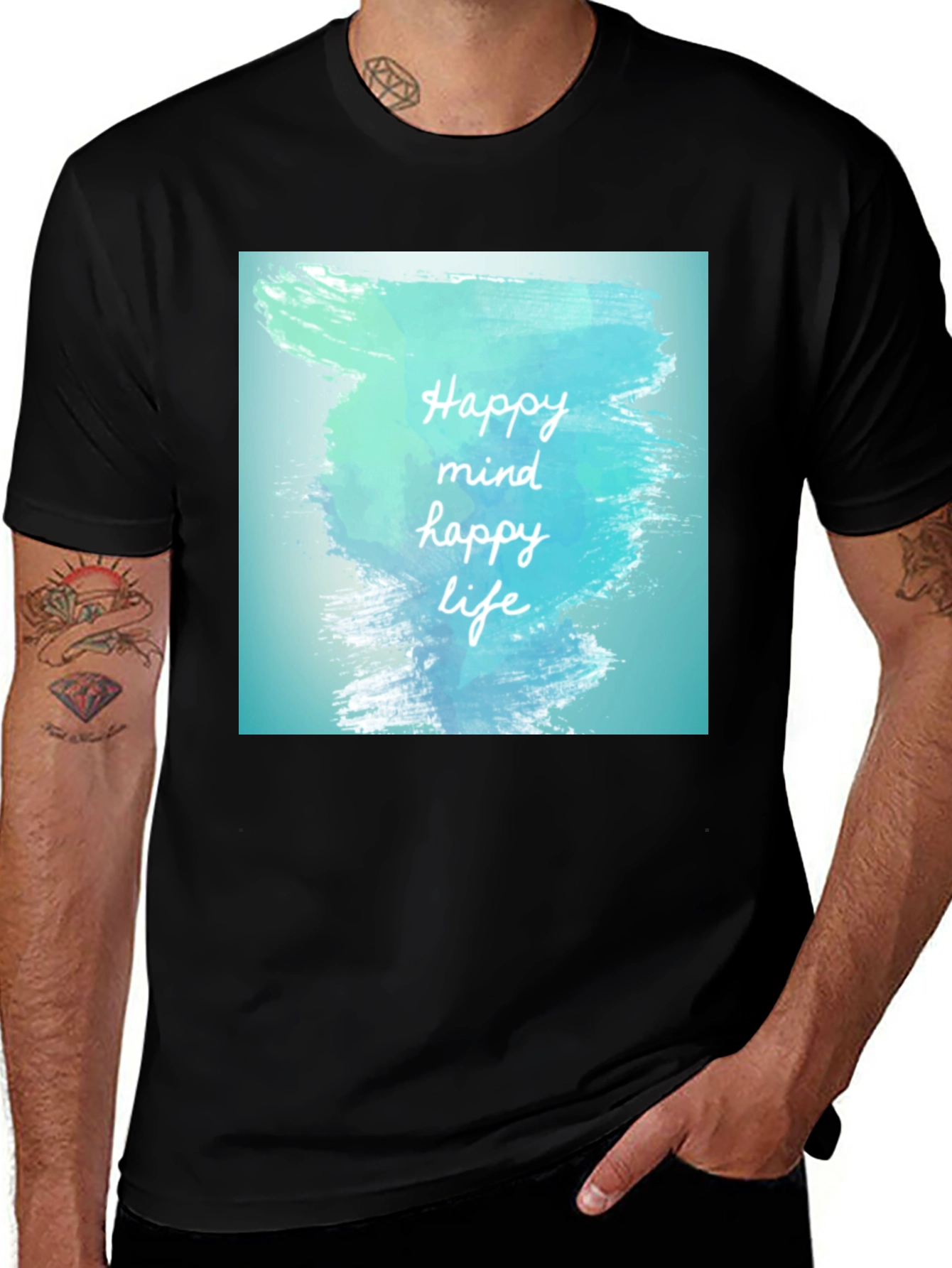 Variant 25 of Happy Mind Happy Life Graphic Tee