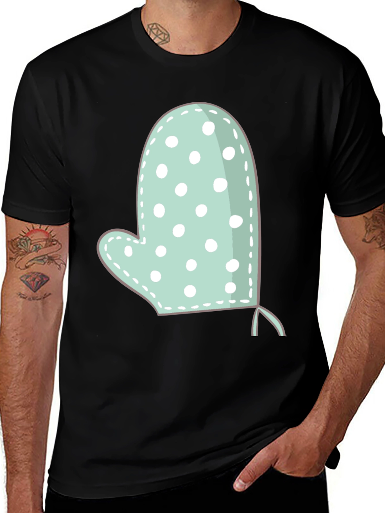 Variant 28 of Novelty Oven Mitt Graphic Tee - Quirky Chef Shirt