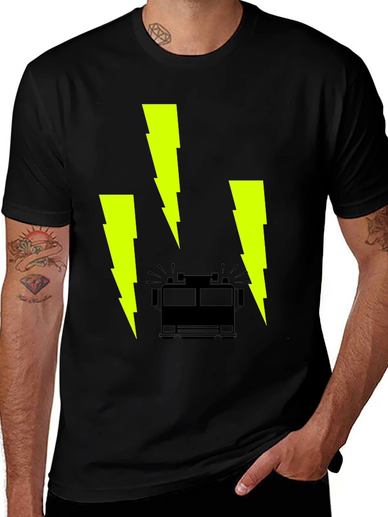 Variant 10 of Lightning Fire Truck Graphic Tee