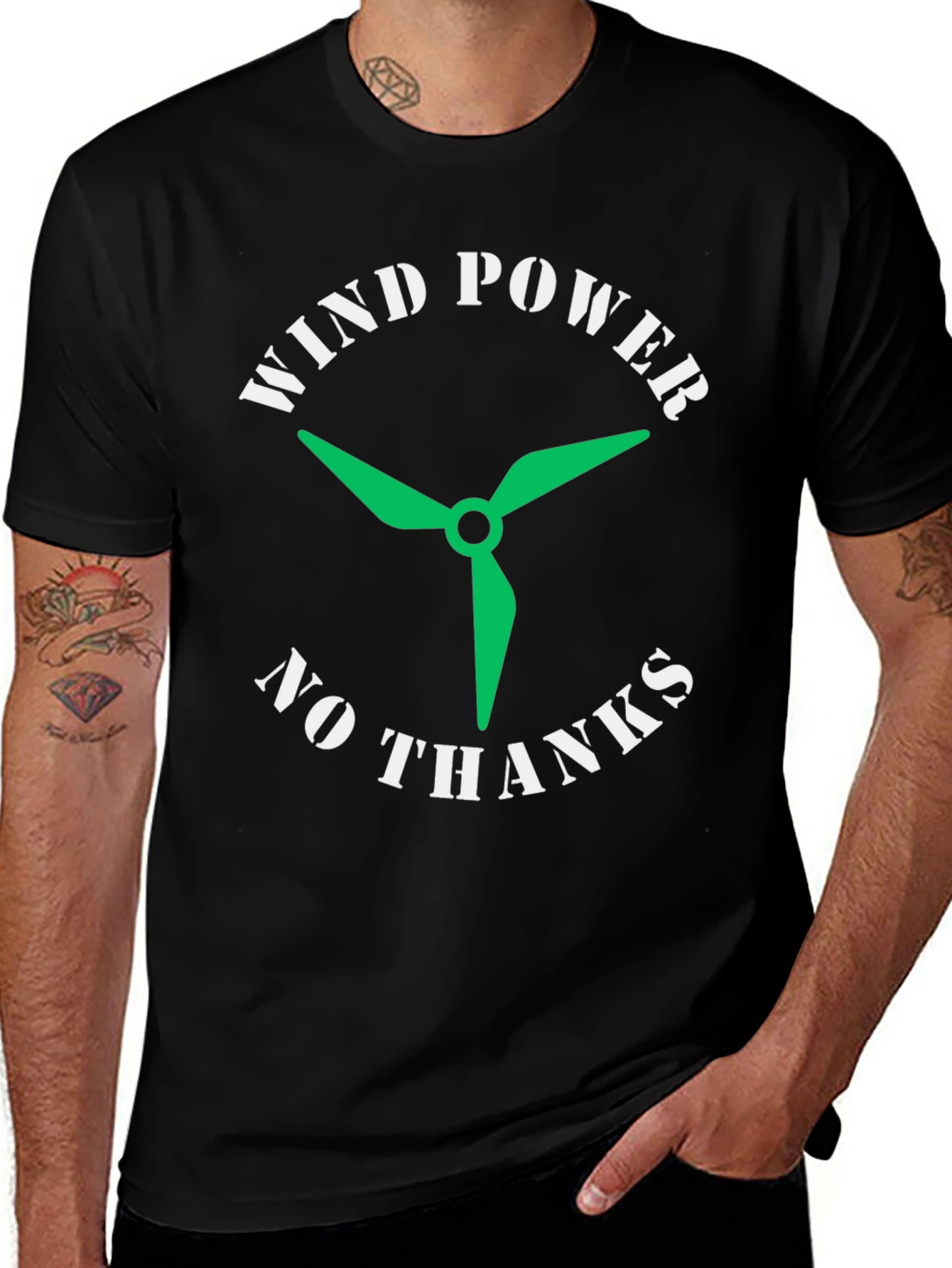 Variant 14 of Wind Power No Thanks T-Shirt