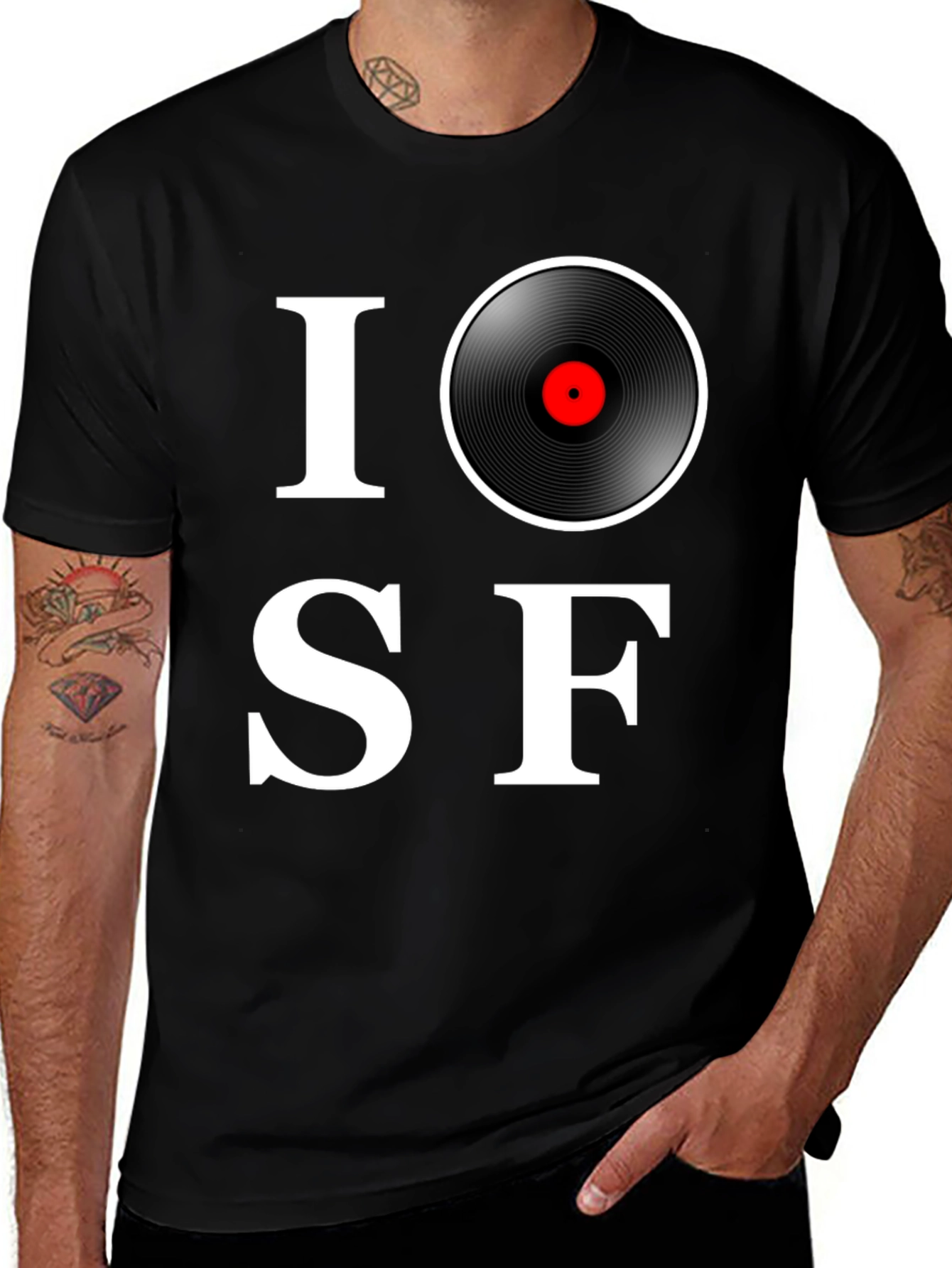 I Love SF Music T-Shirt - Record Graphic Tee