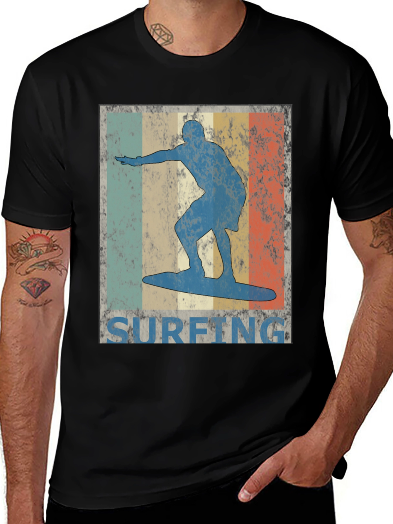 Vintage Surfing T-Shirt - Retro Design