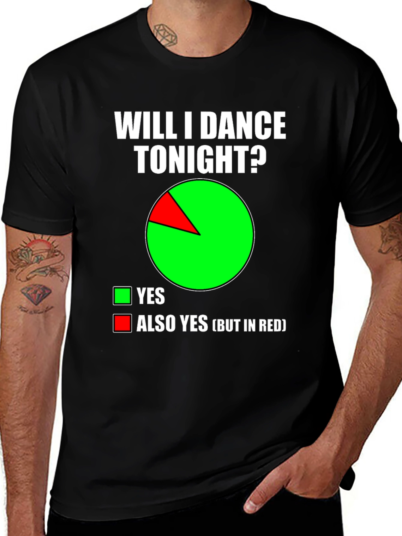 Variant 26 of Will I Dance Tonight? Funny Graphic T-Shirt