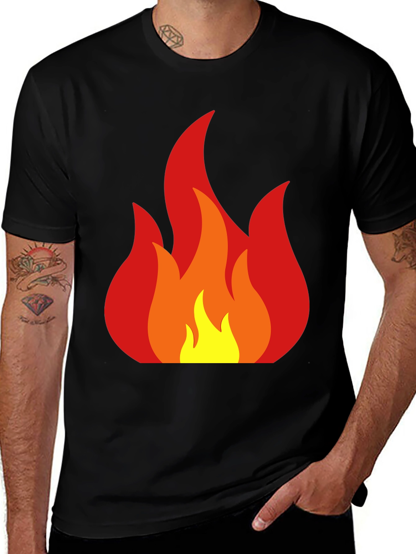 Variant 28 of Flame Graphic Black T-Shirt