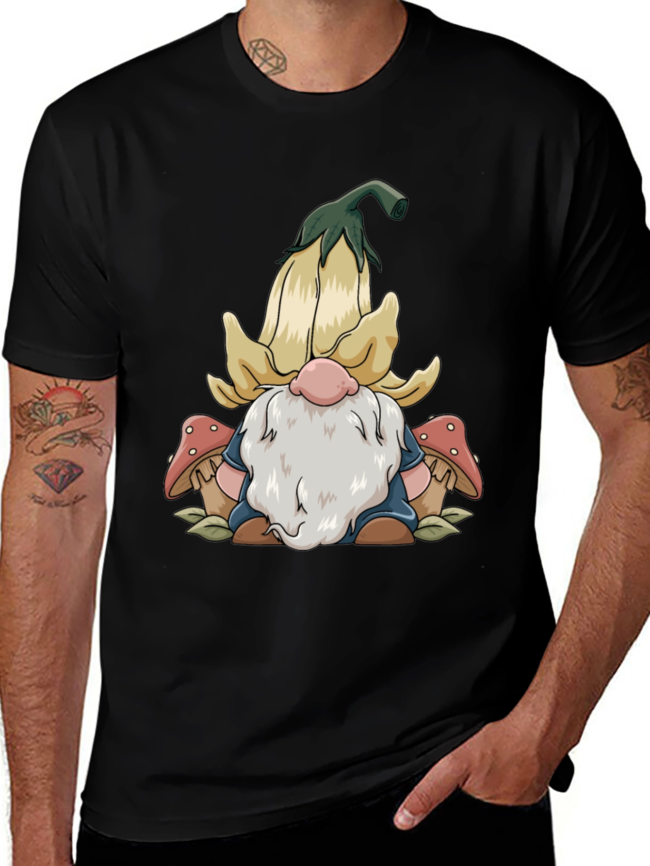 Variant 7 of Gnome and Mushroom Graphic Tee