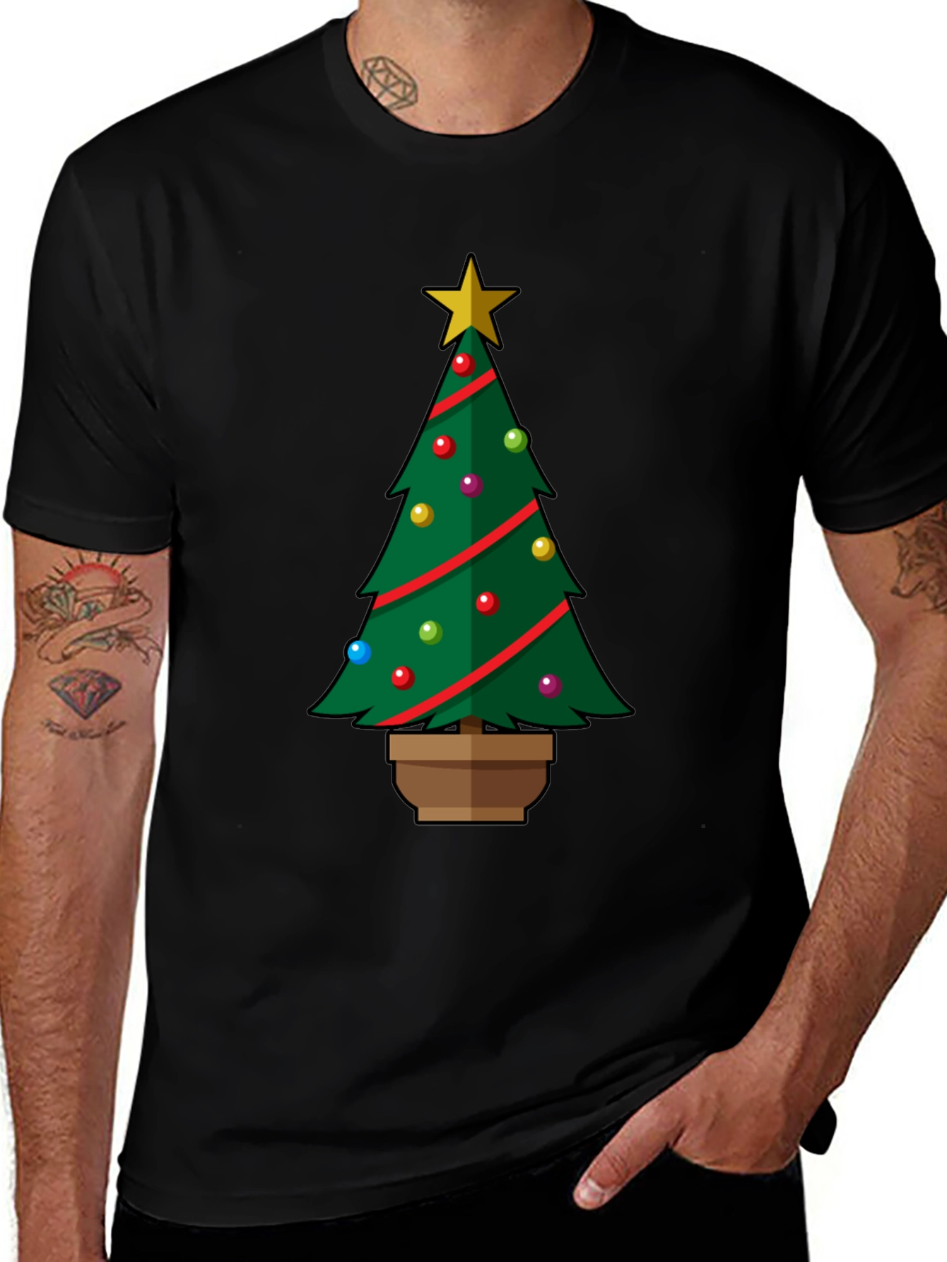 Festive Christmas Tree Graphic Tee