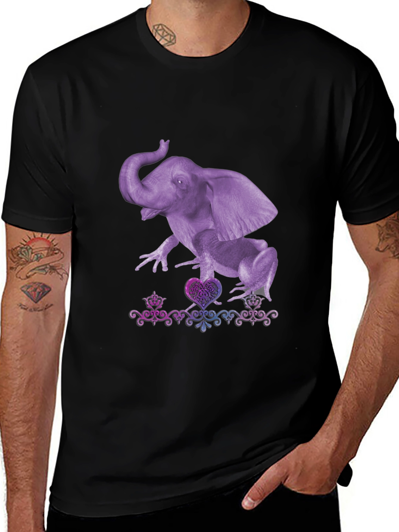 Variant 26 of Elephant Frog Graphic T-Shirt