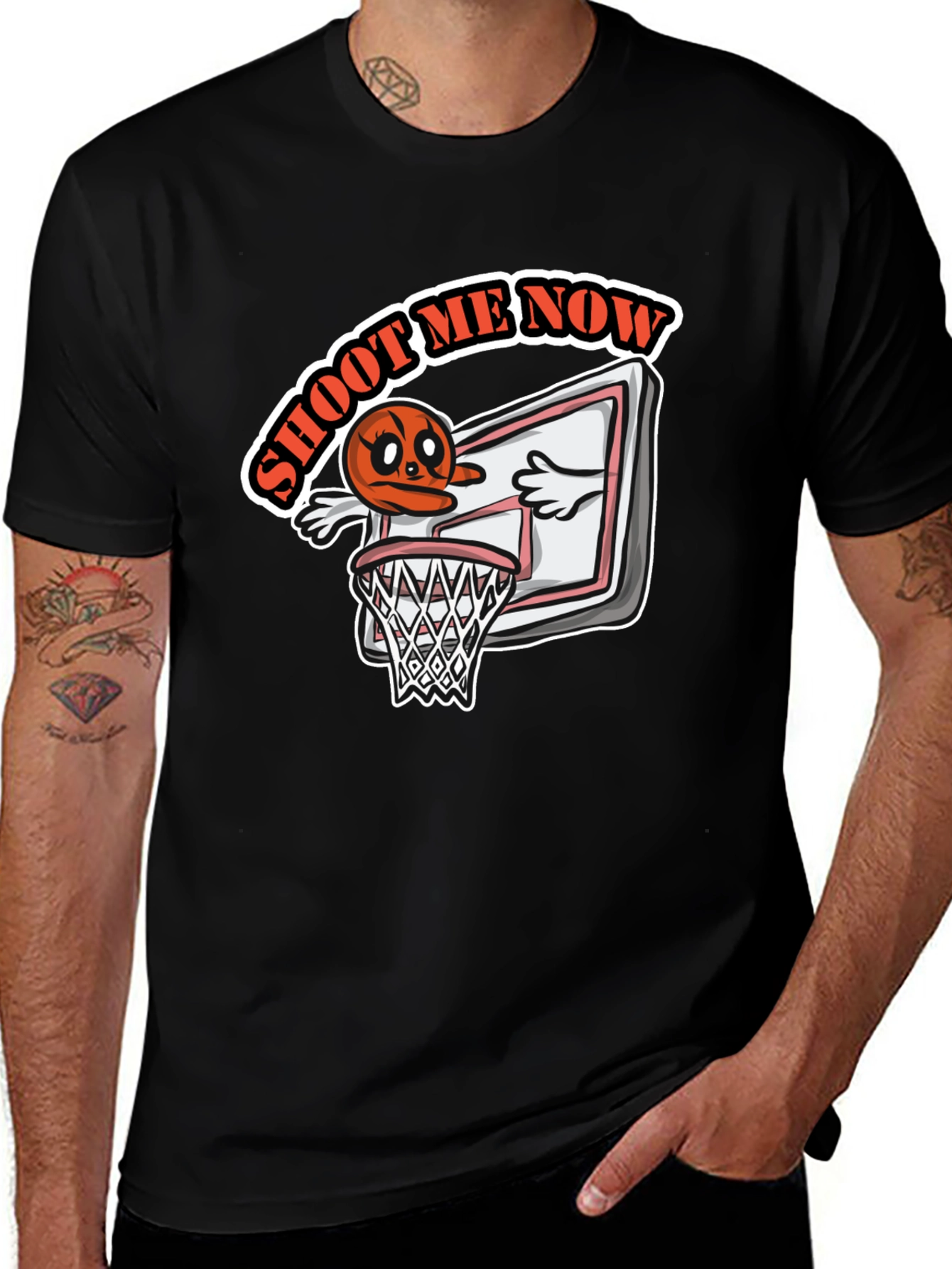 Variant 22 of Shoot Me Now Basketball T-Shirt