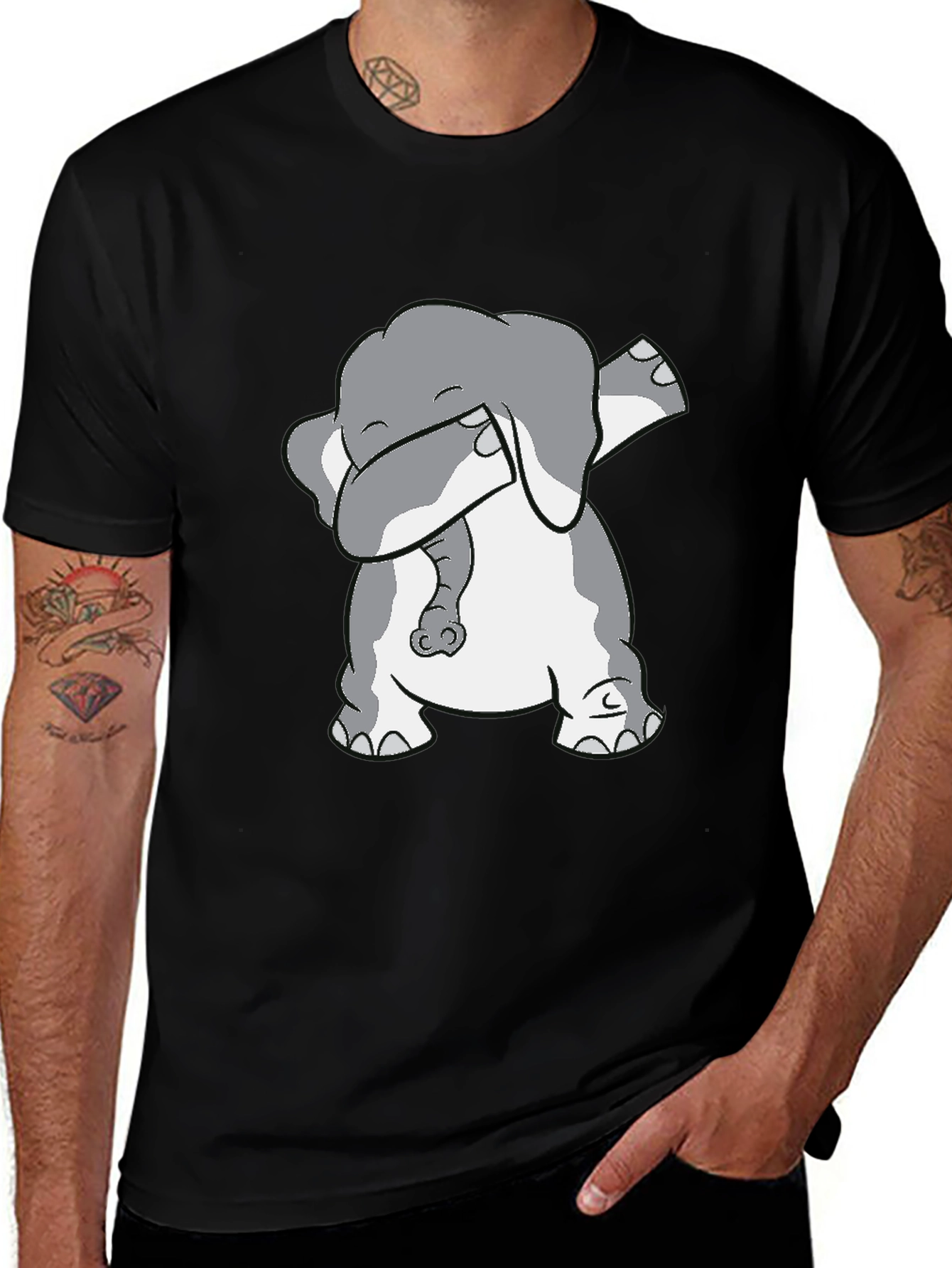 Variant 28 of Dabbing Elephant Graphic T-Shirt