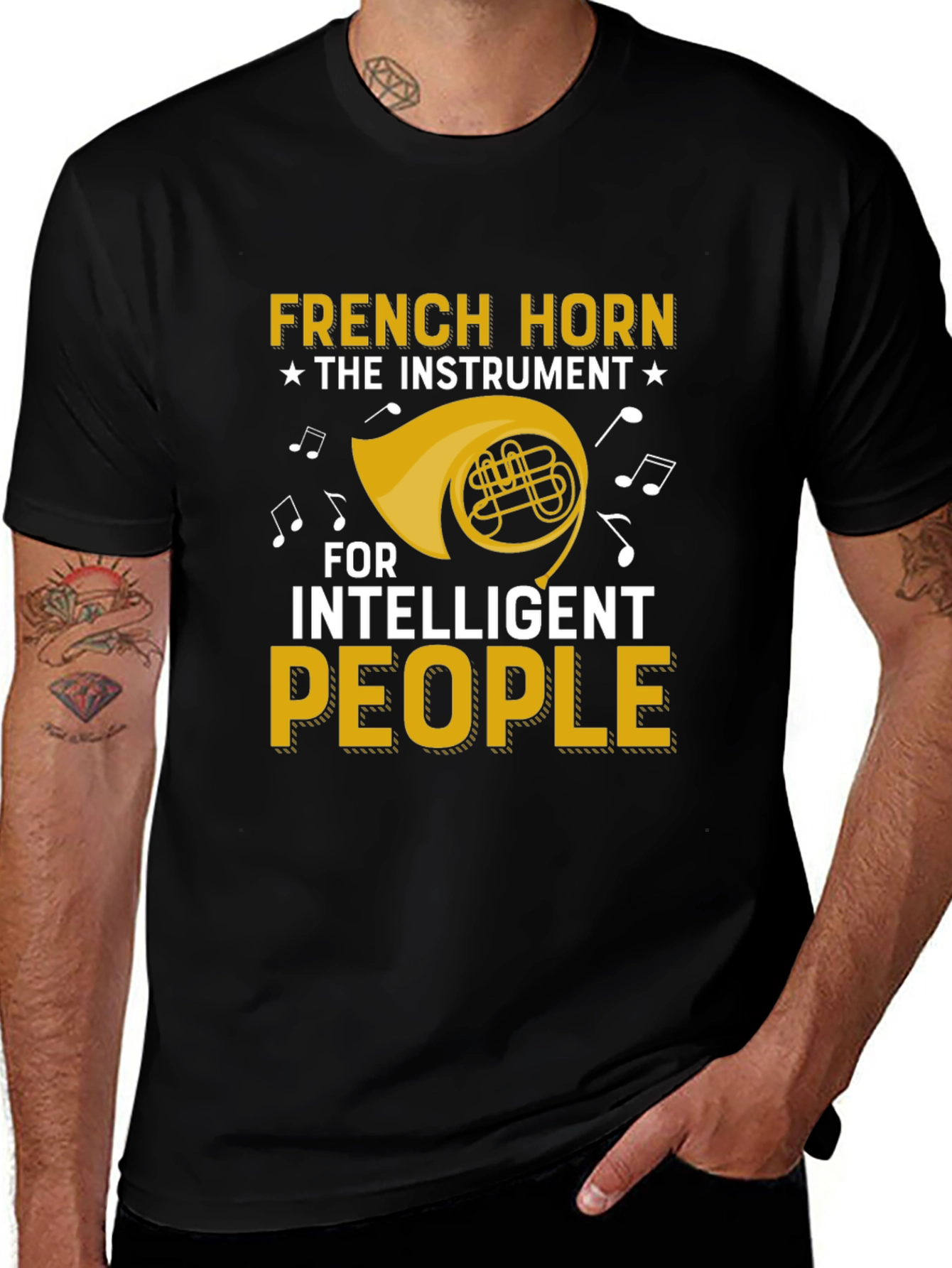 French Horn Intelligent People T-Shirt Musician Tee
