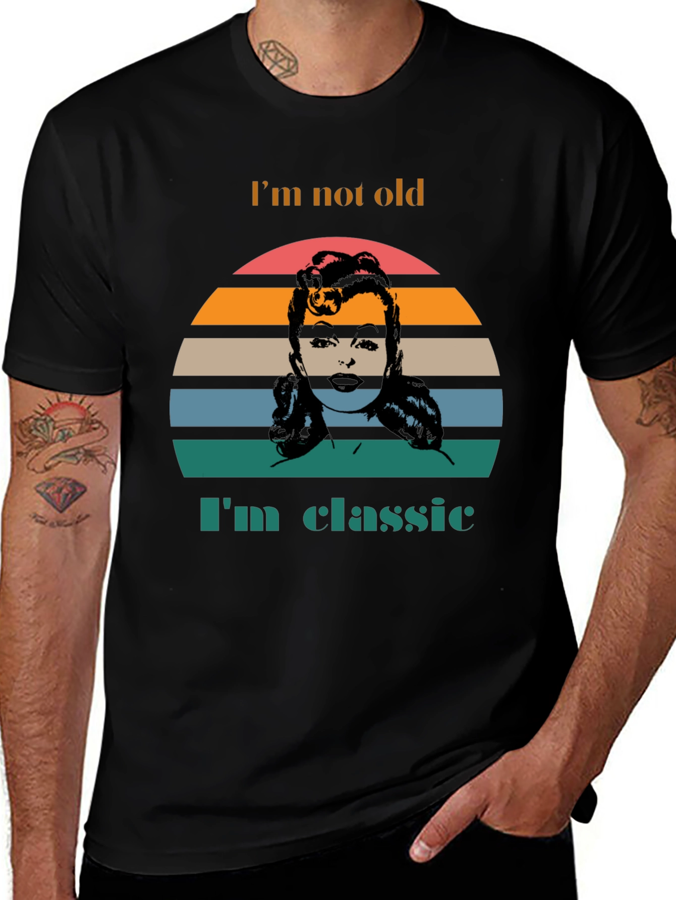Variant 20 of Retro Woman Graphic Tee - I'm Not Old, I'm Classic