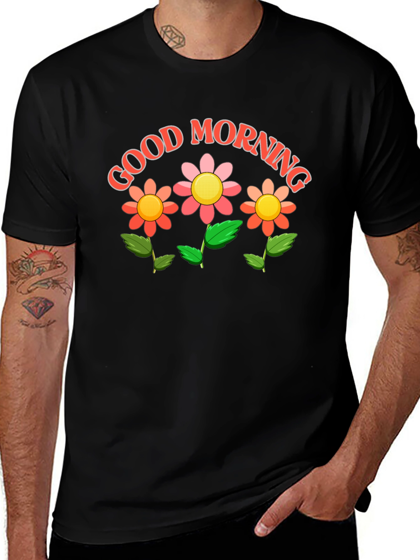 Variant 24 of Good Morning Floral Graphic Tee