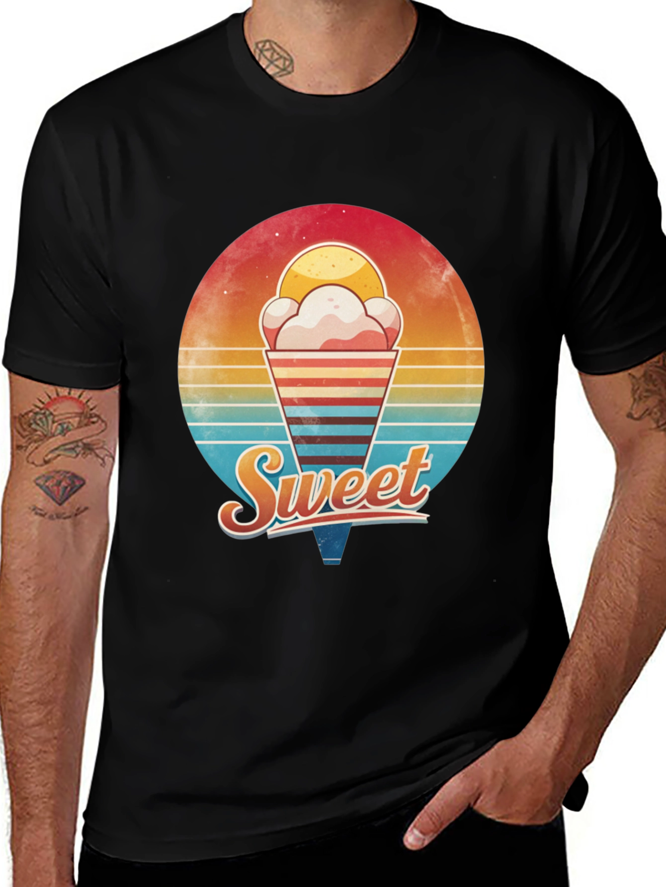 Variant 4 of Retro Sweet Ice Cream Graphic Tee