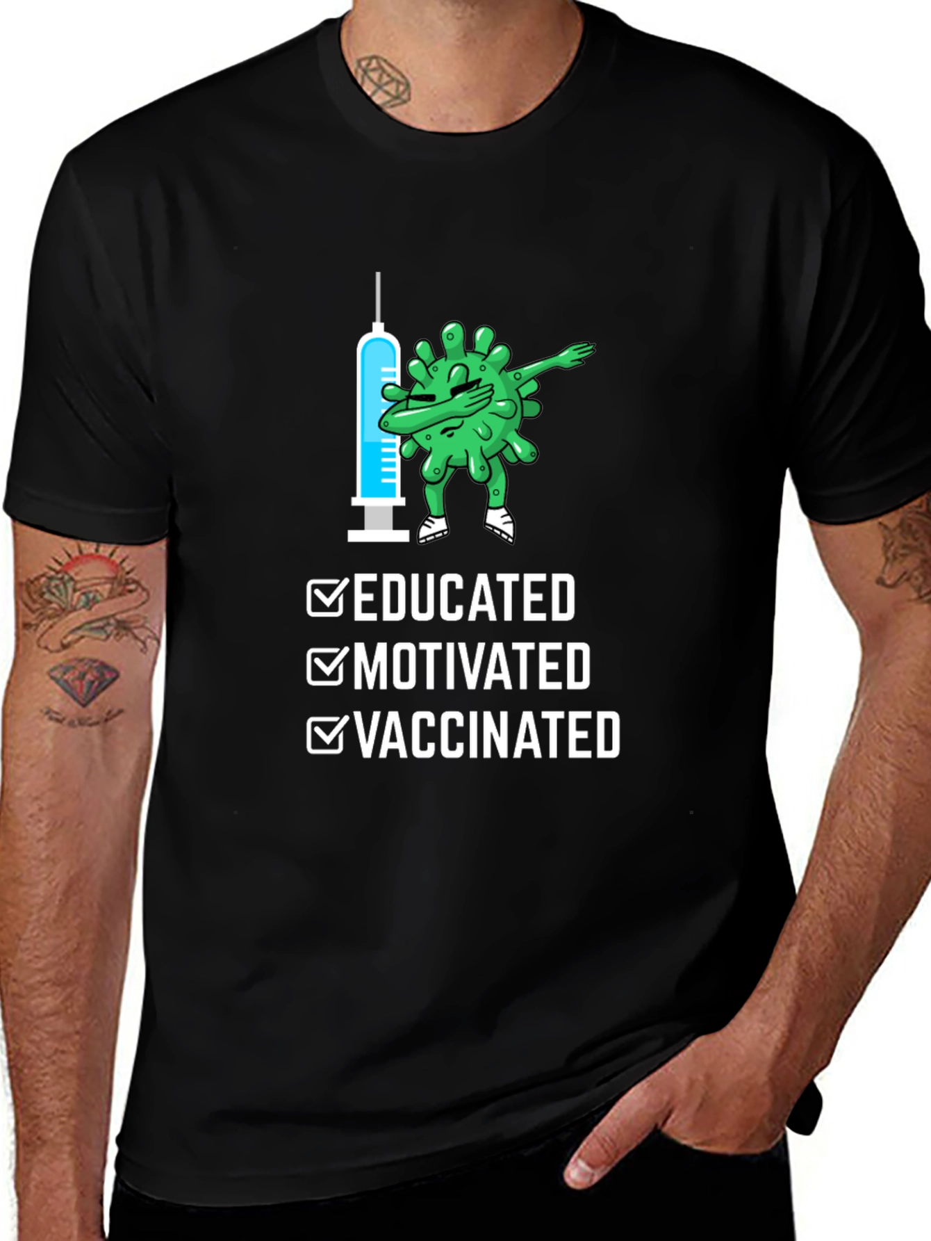 Educated Motivated Vaccinated T-Shirt