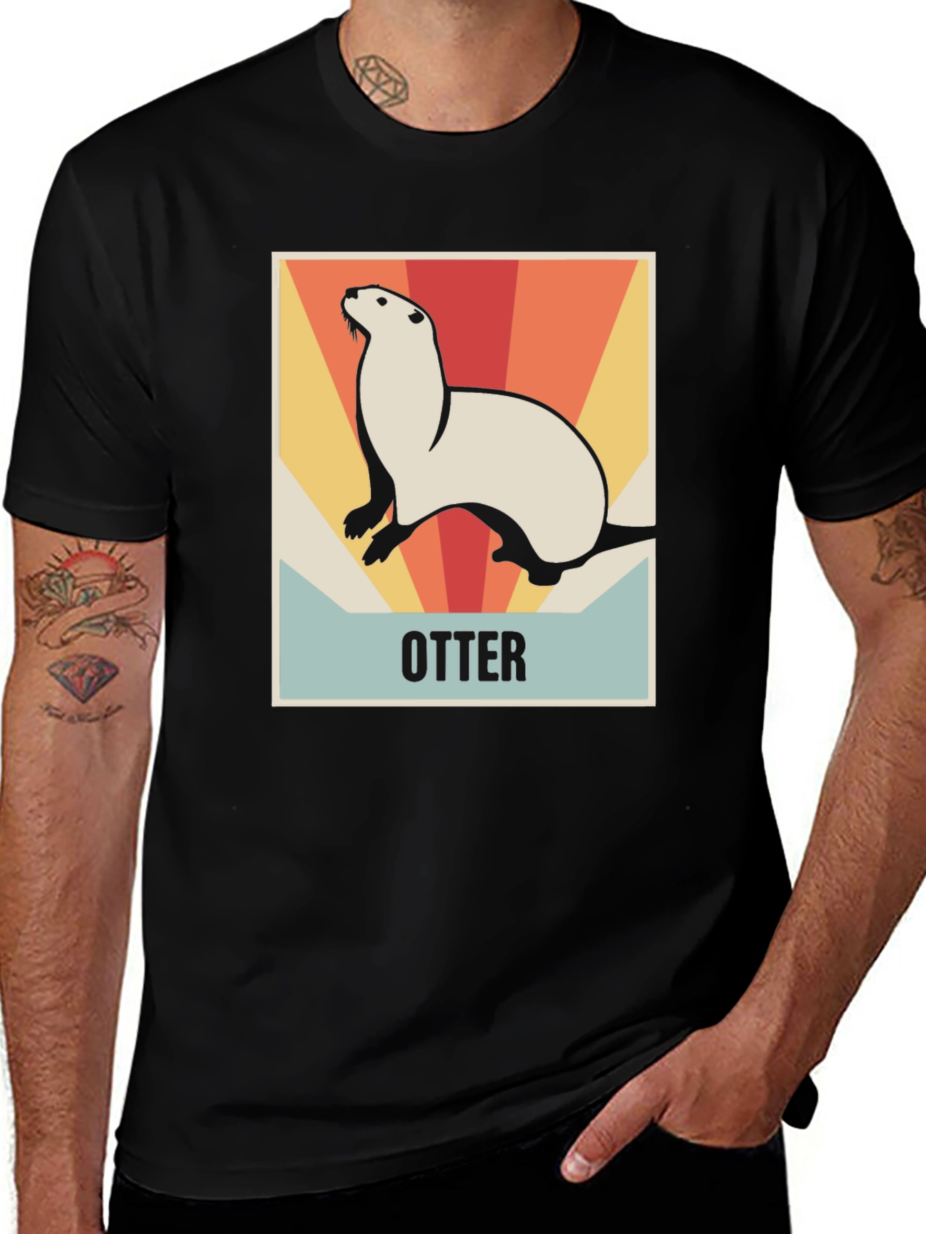 Variant 22 of Retro Otter Graphic Tee - Soft Cotton Blend