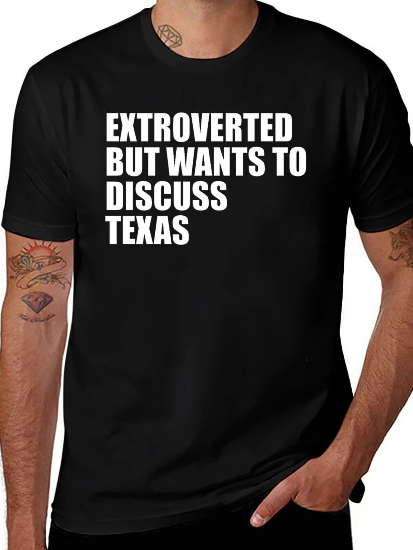 Extroverted Texas T-Shirt - Humorous Novelty Tee