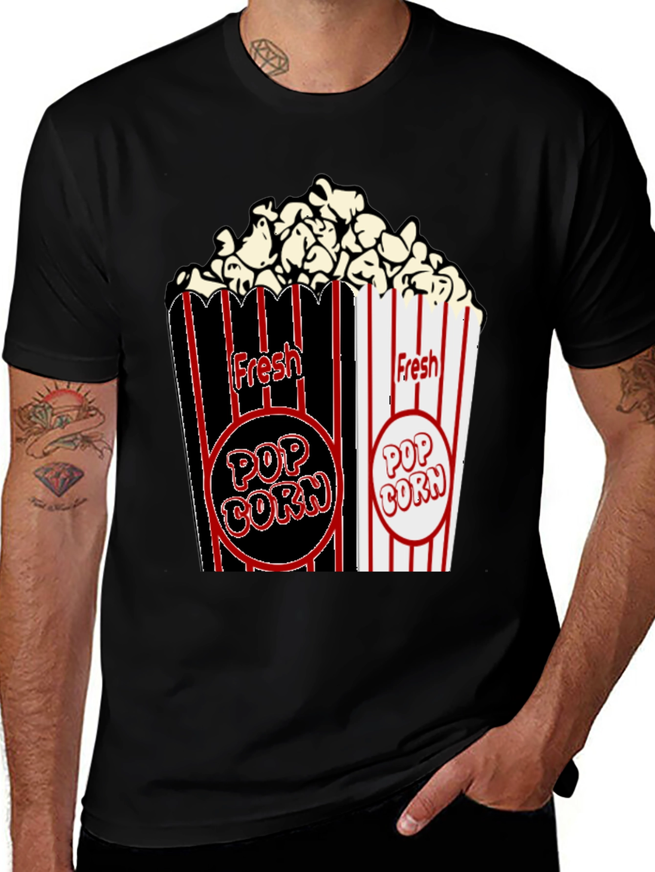 Variant 24 of Popcorn Graphic T-Shirt - Fresh & Fun Design