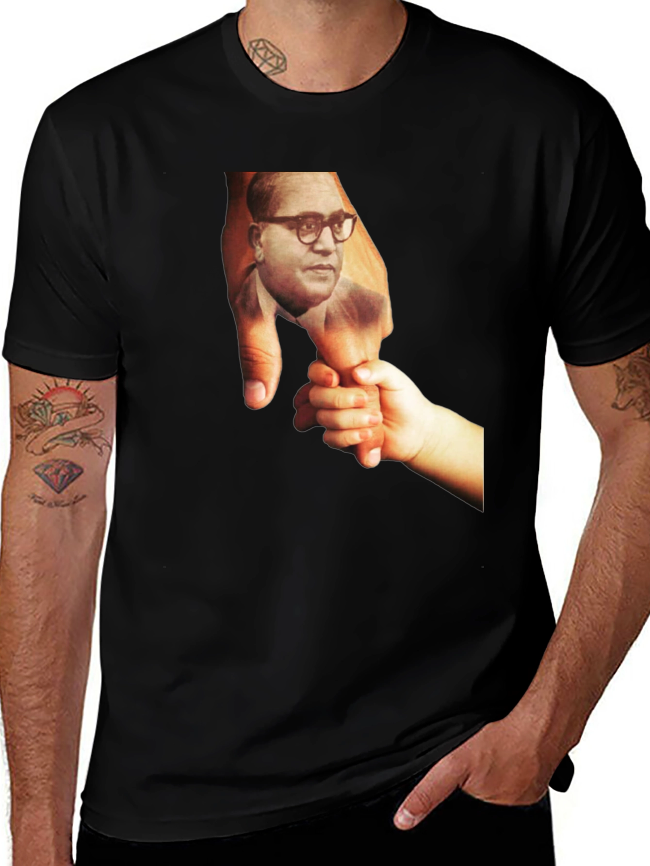 Variant 8 of Father's Guidance Graphic Tee - Black