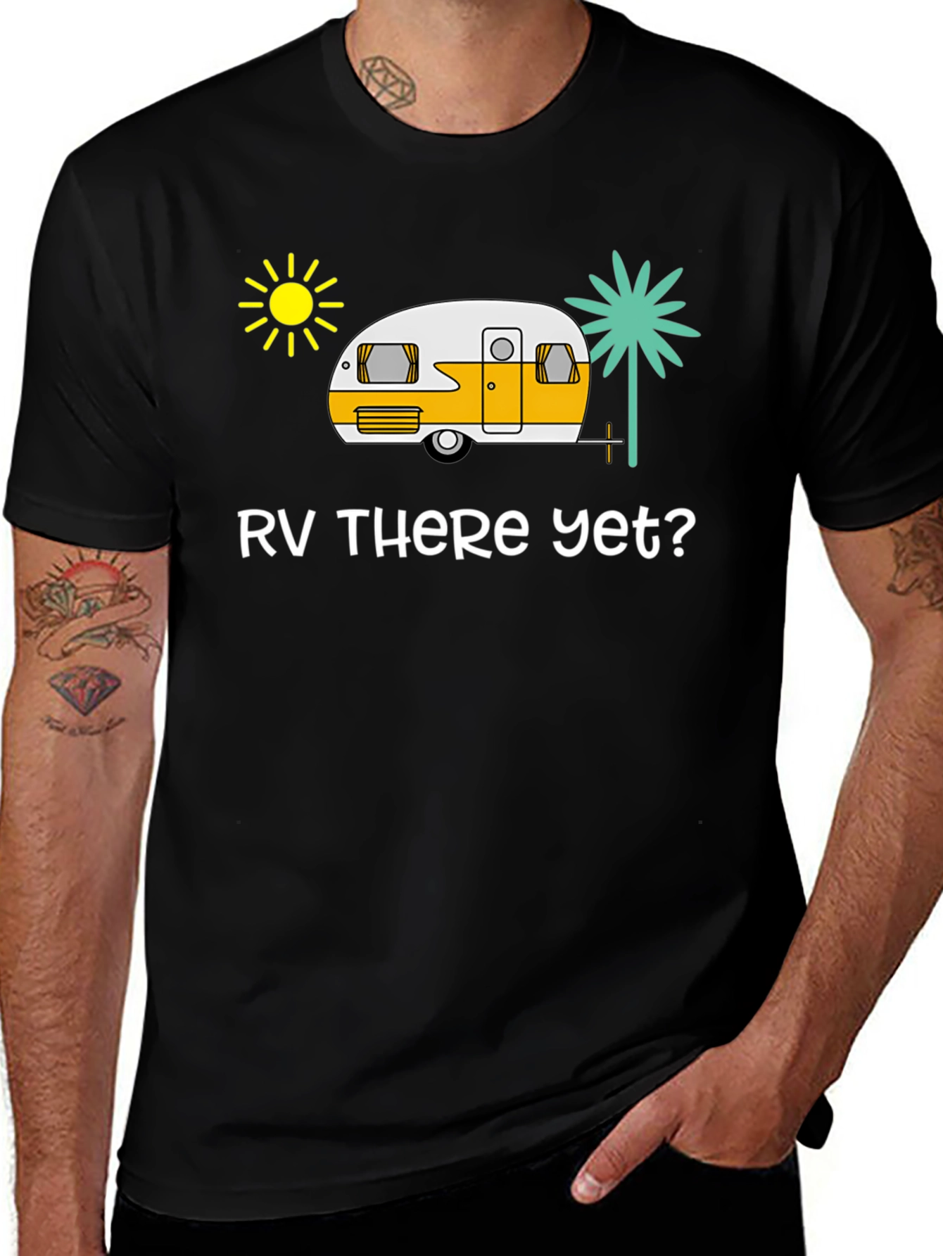 RV There Yet? Black T-Shirt - Road Trip Ready!