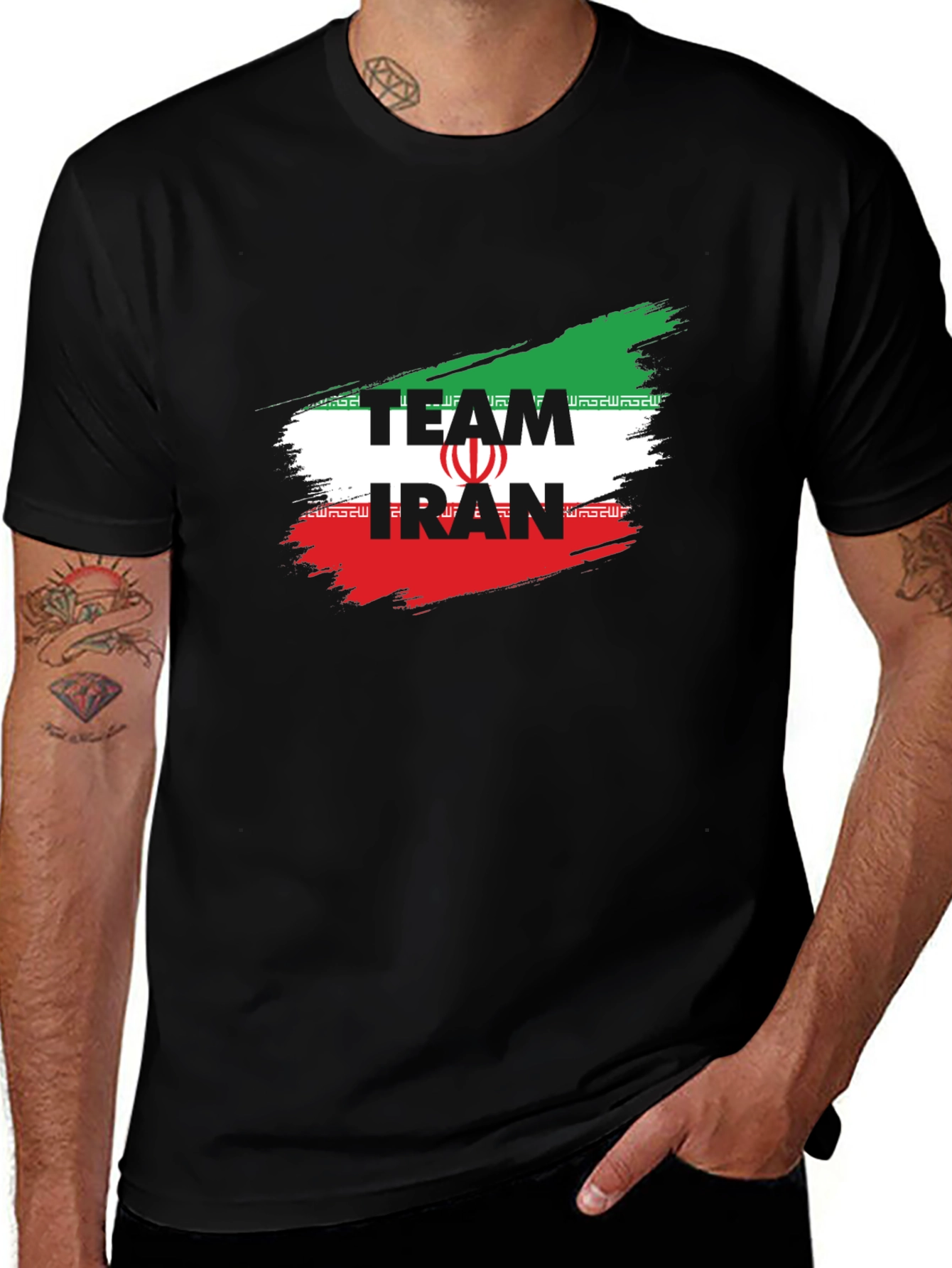 Team Iran T-Shirt - Black Graphic Tee