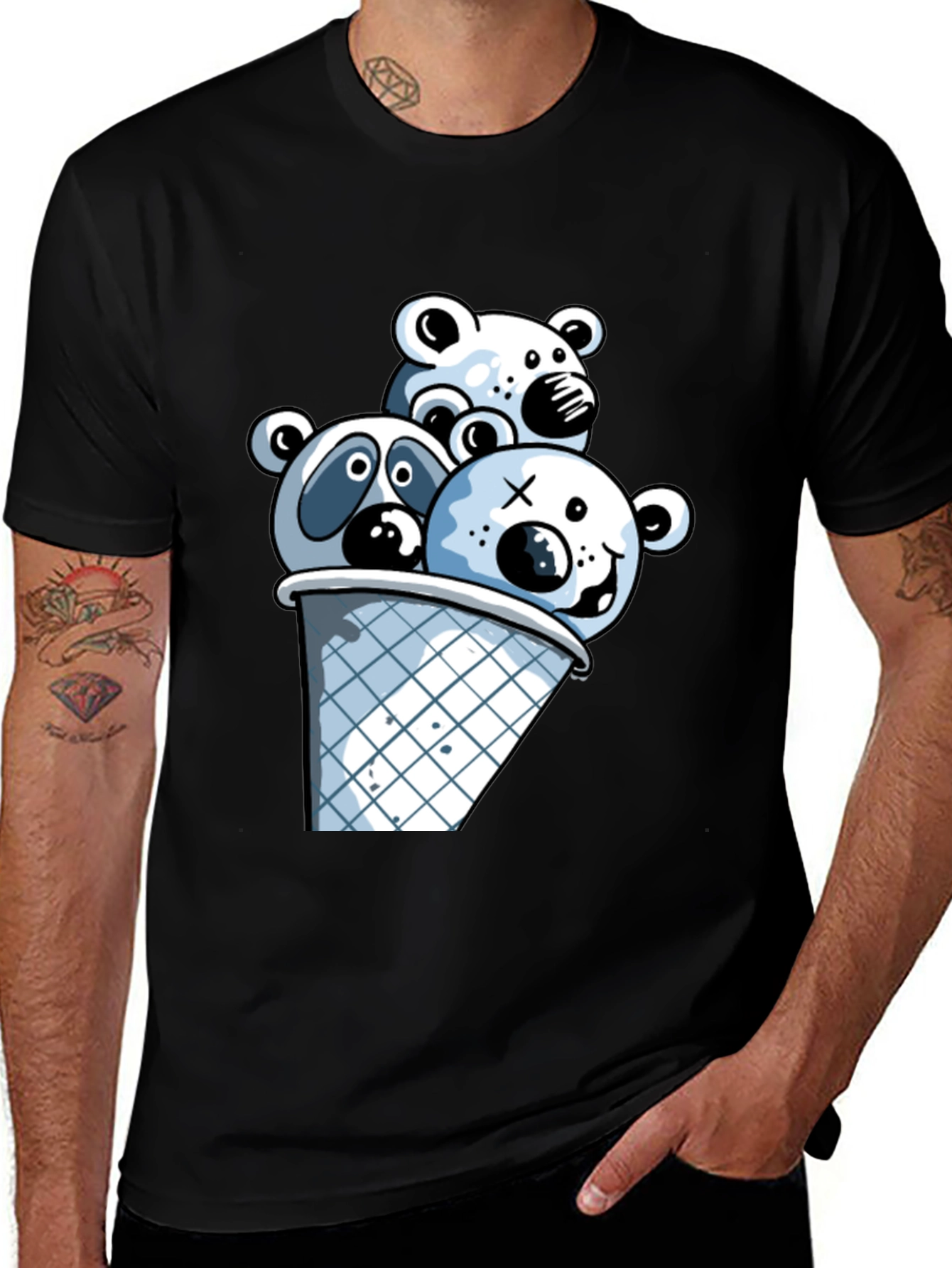 Variant 22 of Bear Cone Graphic Tee