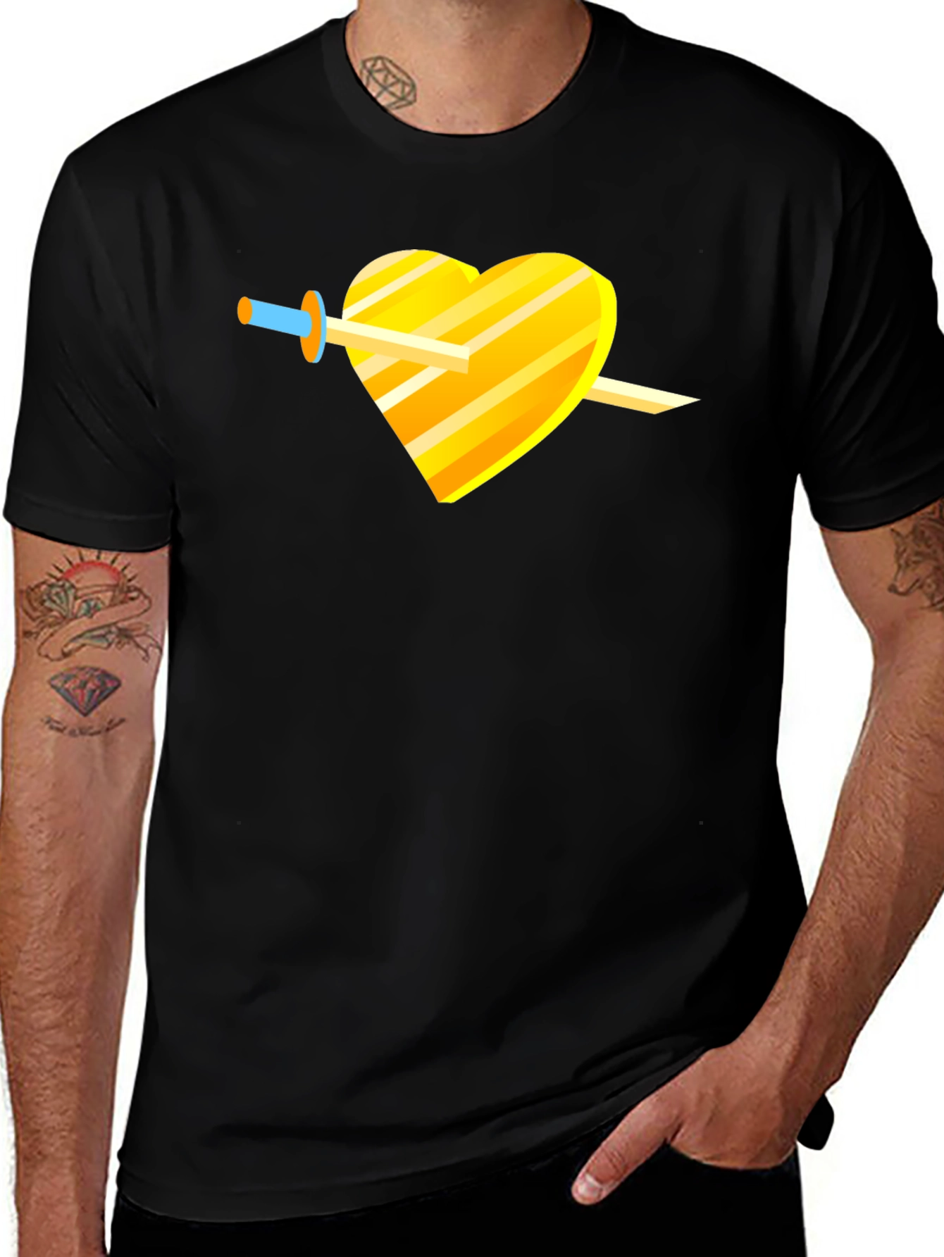 Variant 22 of Stabbed Heart Graphic T-Shirt