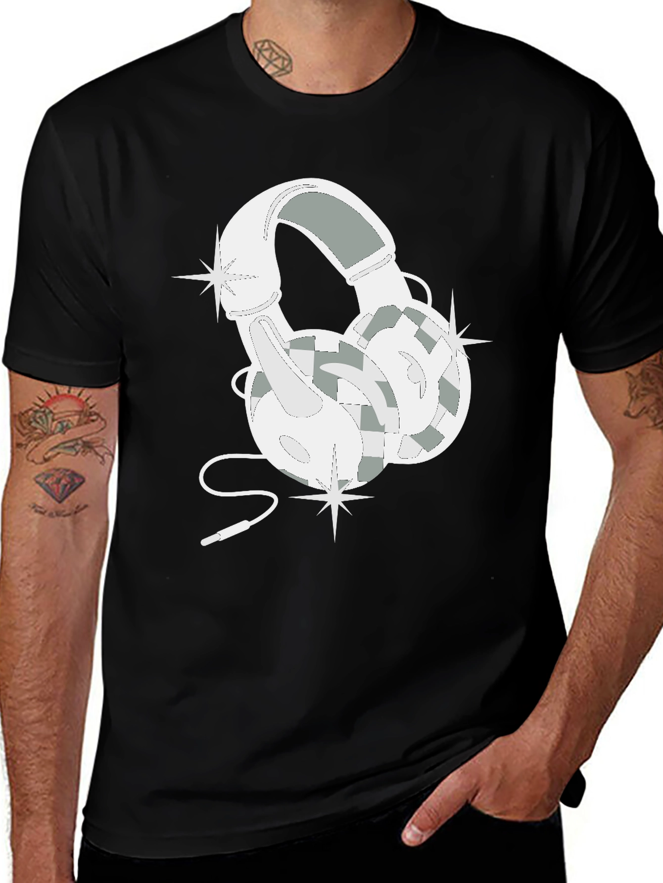 Variant 24 of Stylish Headphones Graphic T-Shirt