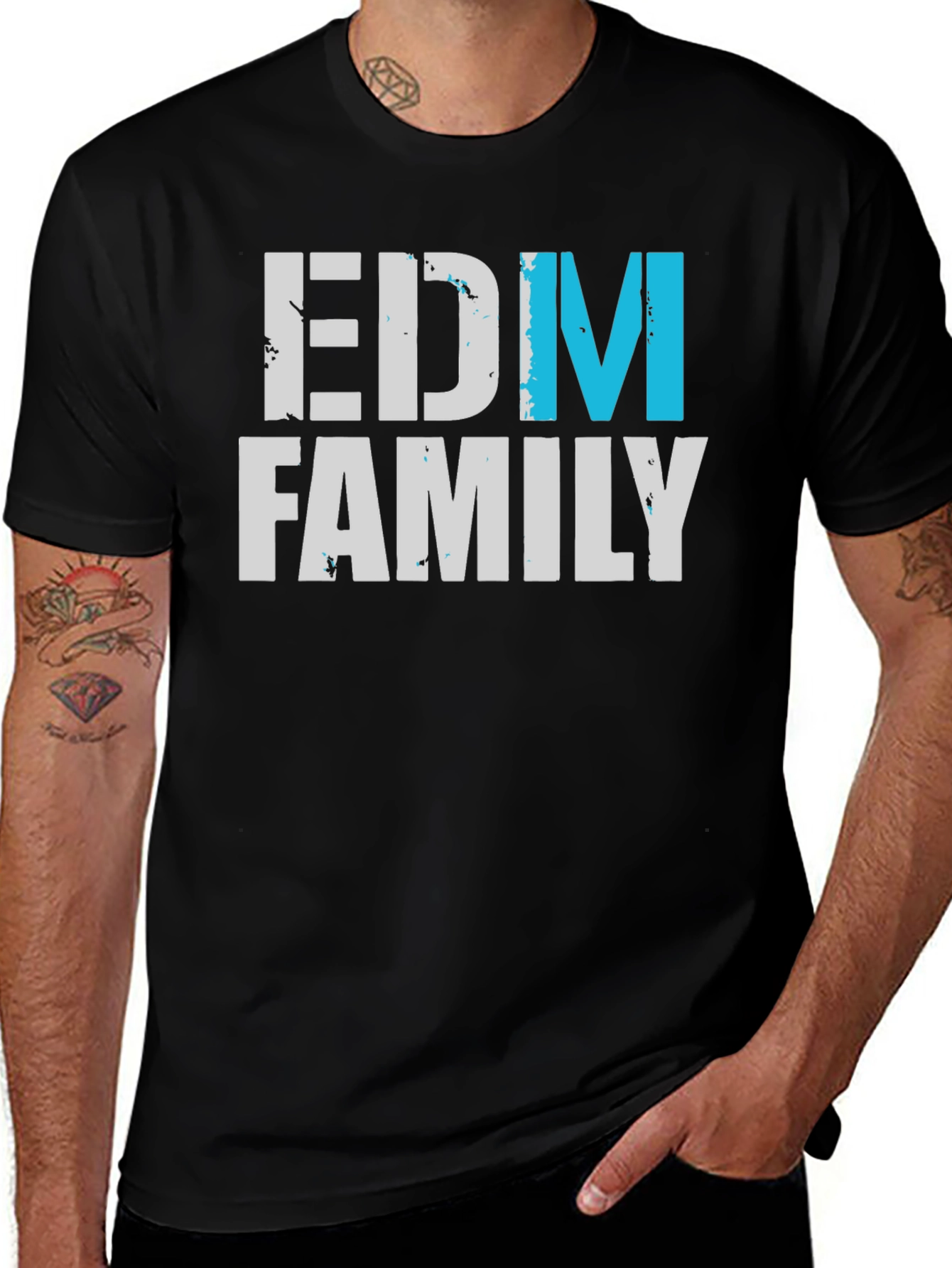 EDM Family Black T-Shirt