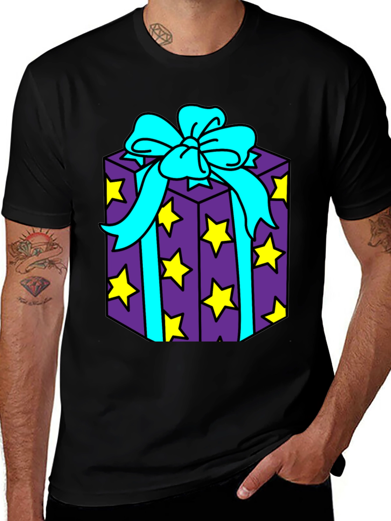 Variant 13 of Gift Box Graphic Tee - Fun & Festive