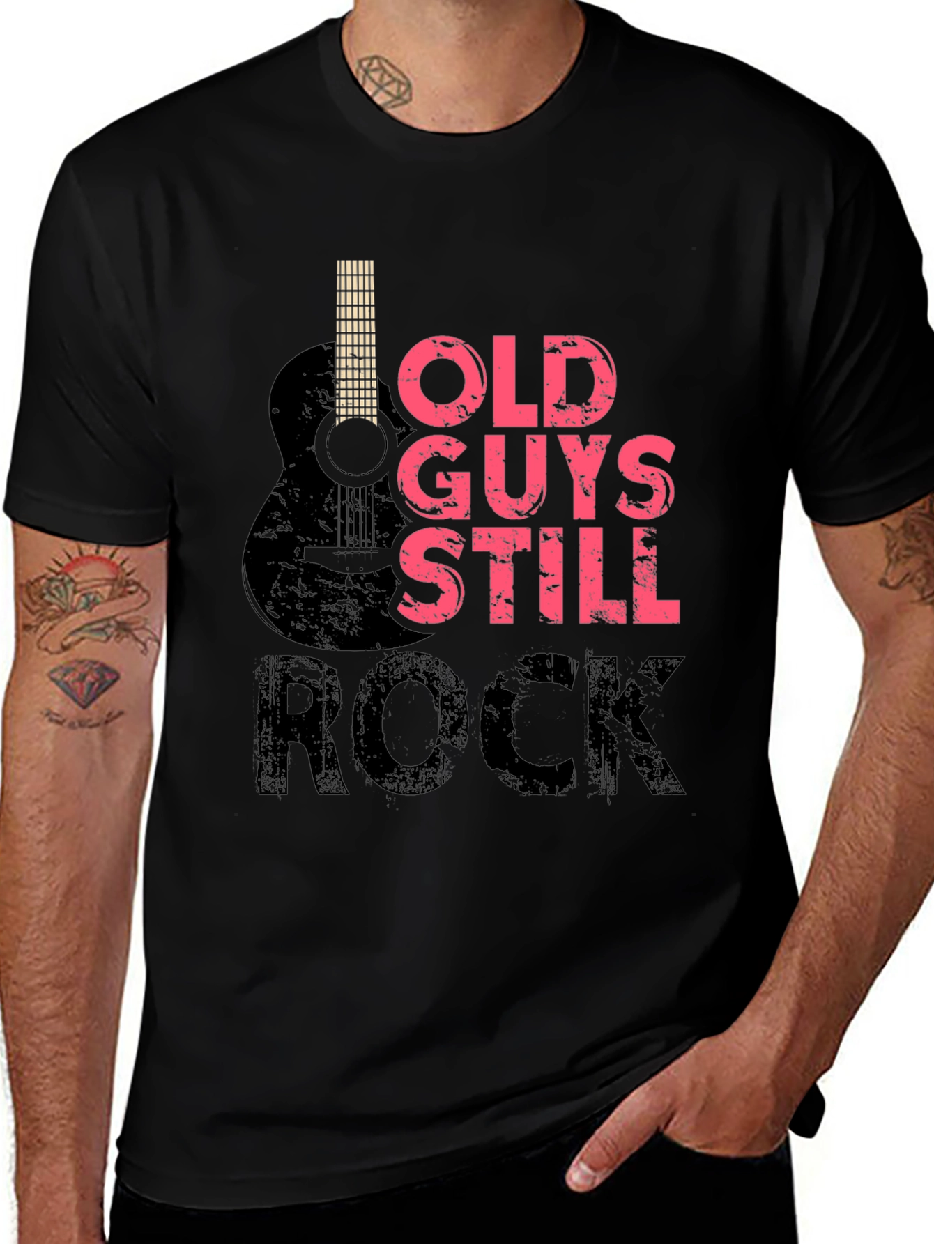 Variant 6 of Old Guys Still Rock Guitar T-Shirt