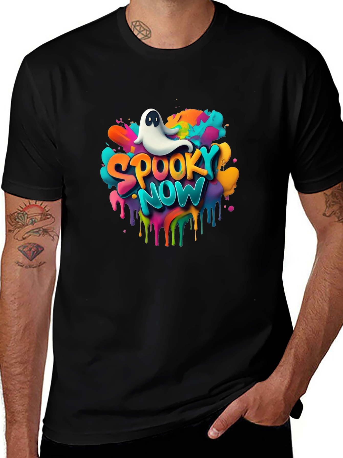 Variant 20 of Spooky Now Halloween Graphic Tee