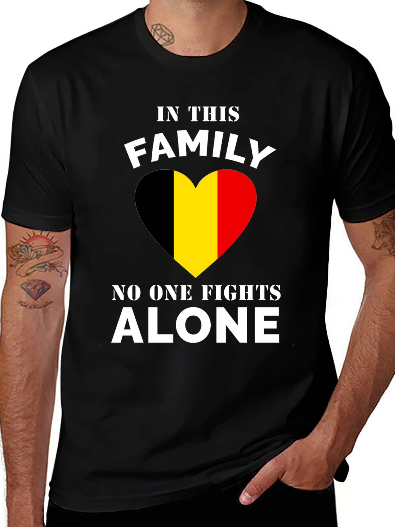 Variant 24 of Family Heart Belgium Flag T-Shirt