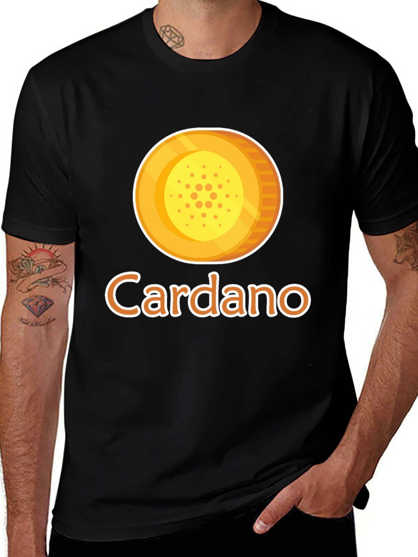 Cardano Cryptocurrency Black T-Shirt