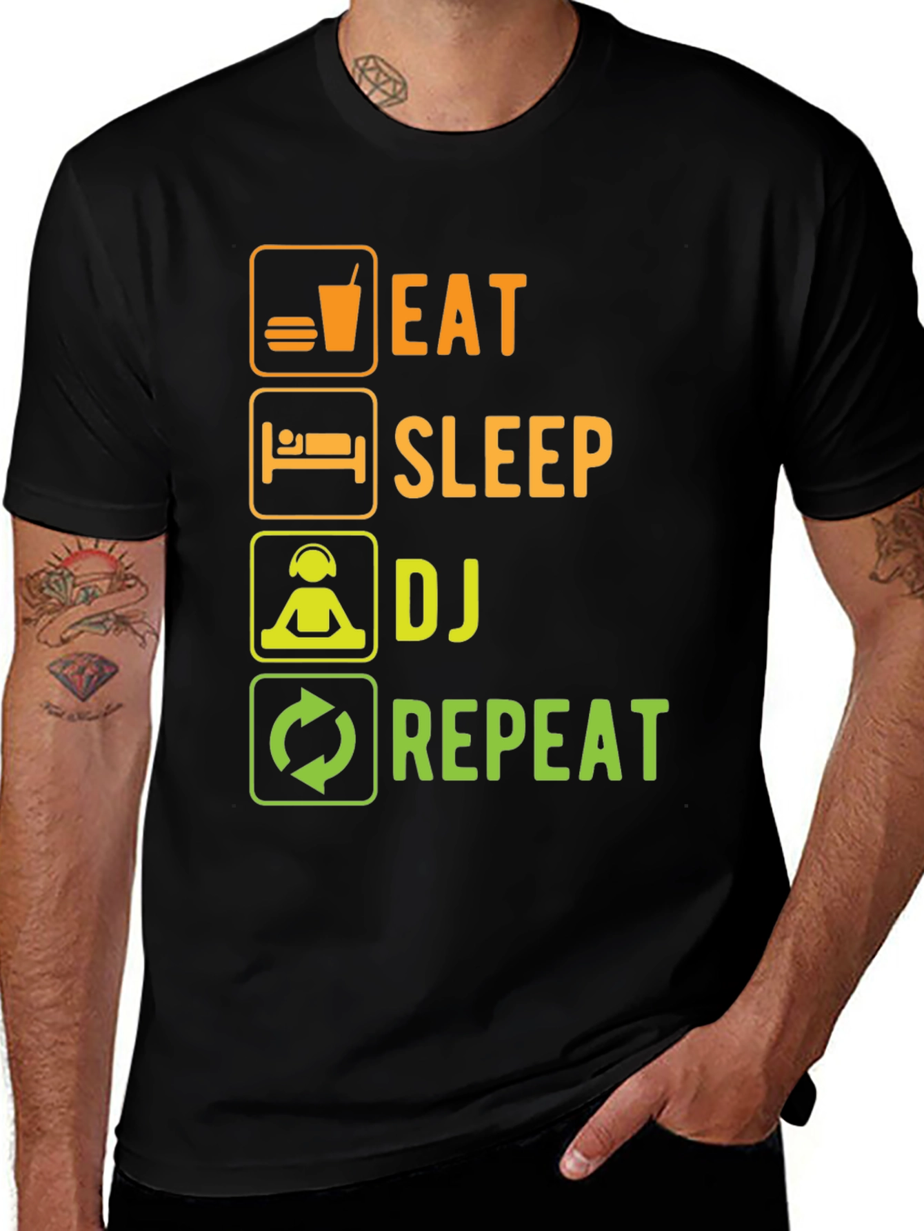 Eat Sleep DJ Repeat T-Shirt - Music Lover Tee