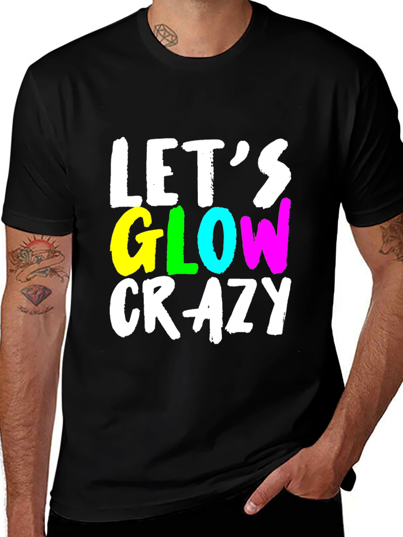 Variant 22 of Let's Glow Crazy T-Shirt - Neon Party Tee