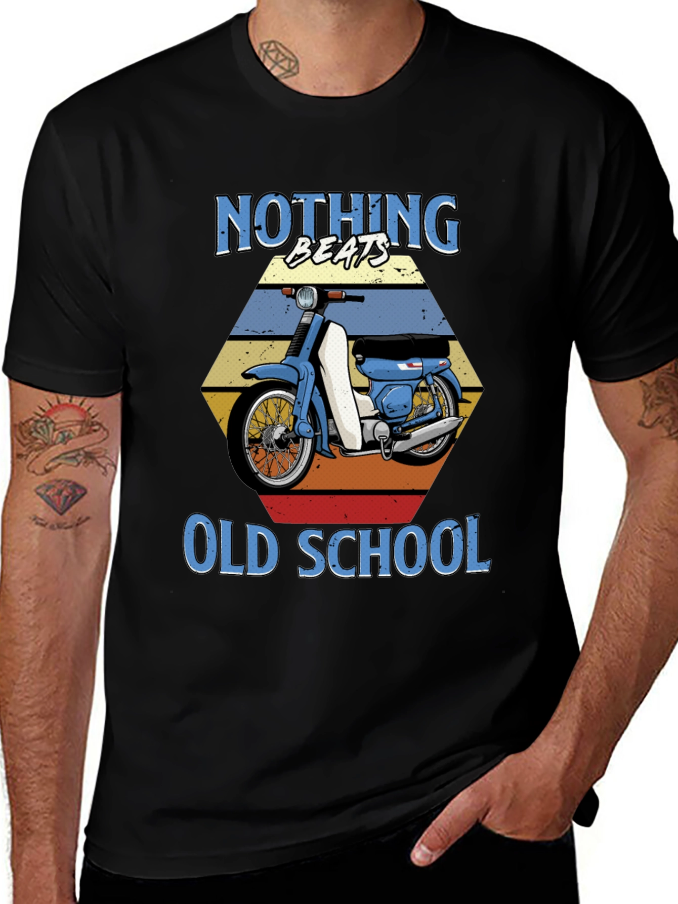Variant 27 of Nothing Beats Old School Motorcycle T-Shirt