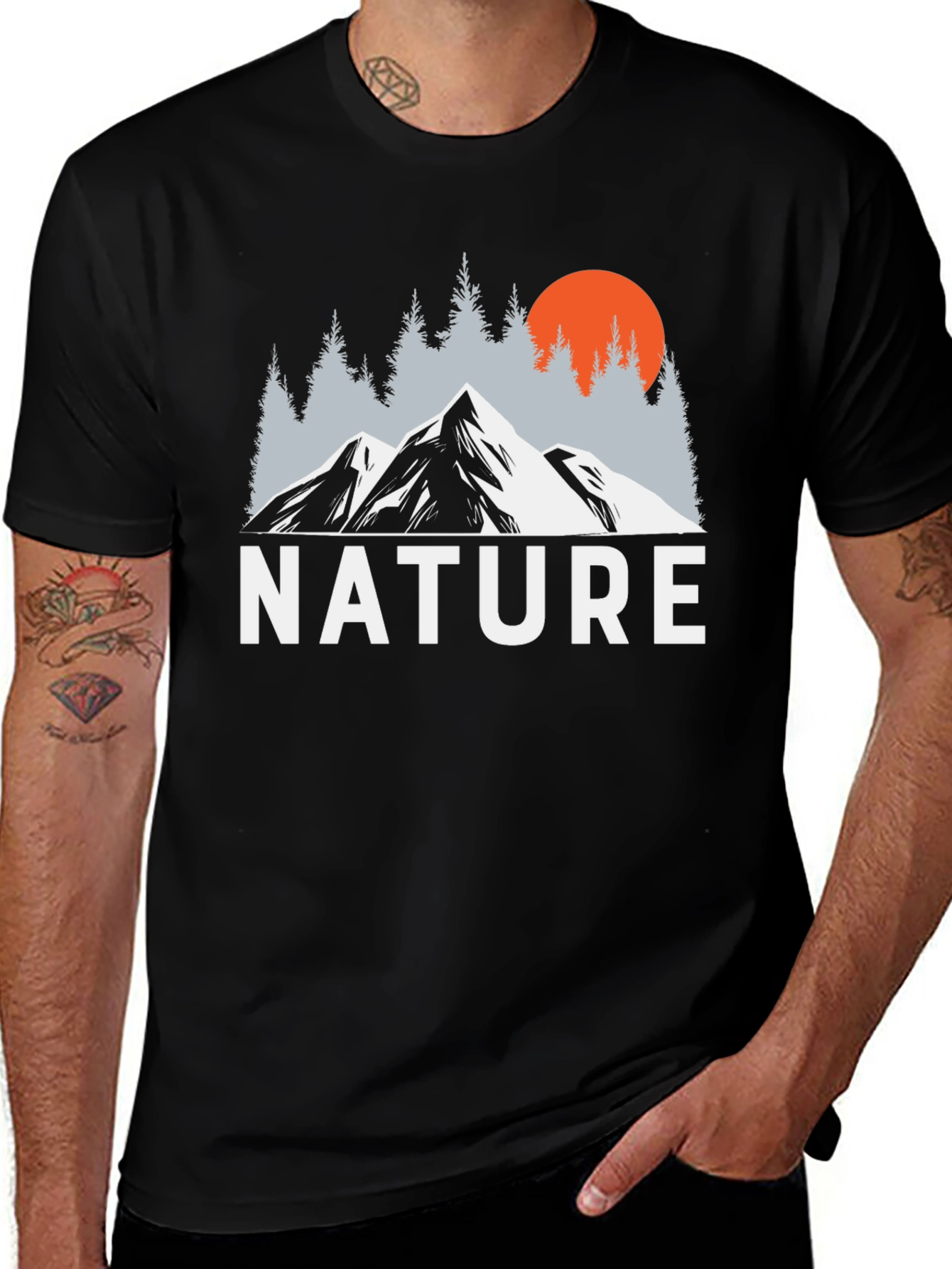 Variant 24 of Nature Mountain Graphic T-Shirt