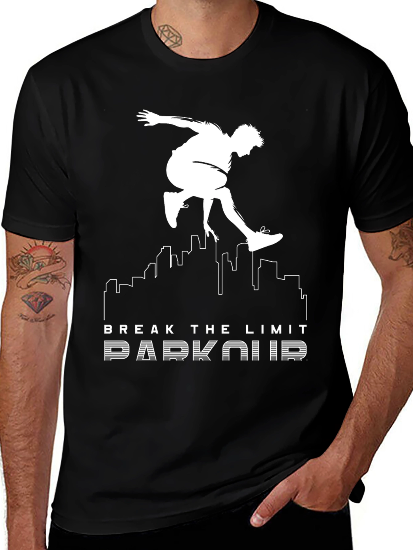 Variant 16 of Parkour Break The Limit Graphic T-Shirt