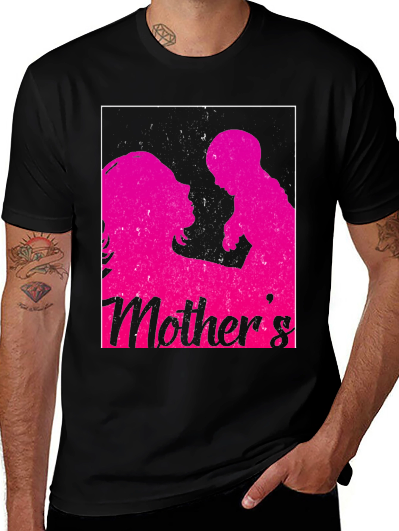 Variant 16 of Mother's Love Graphic Tee - Unisex Black T-Shirt
