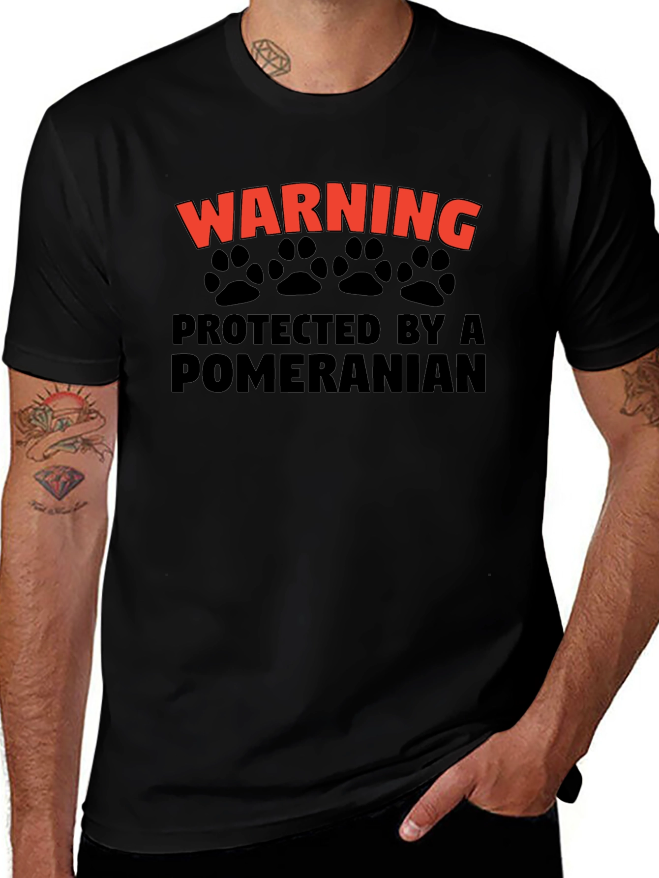 Warning Pomeranian Protected T-Shirt