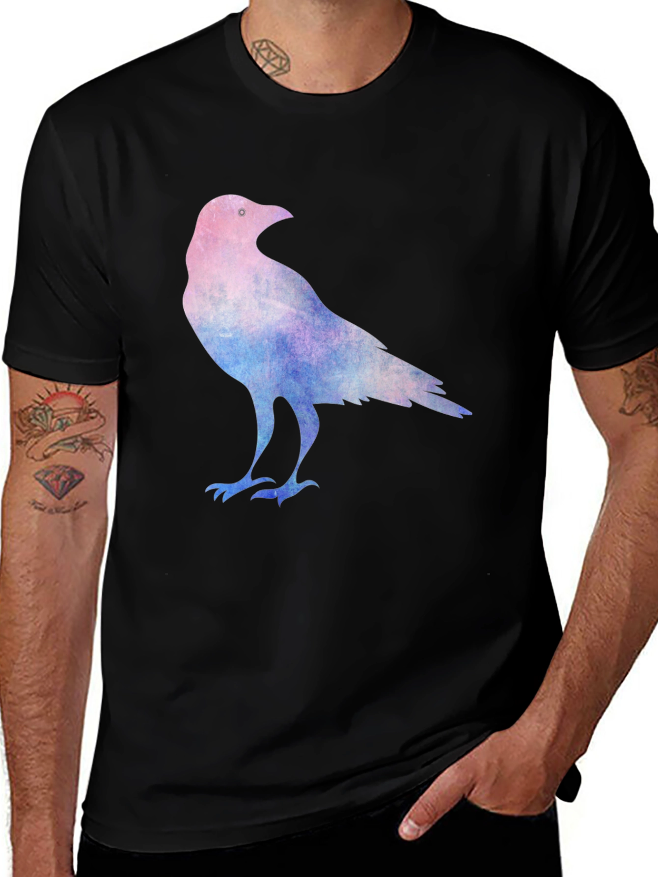 Variant 10 of Raven Graphic Tee - Cotton Blend Comfort