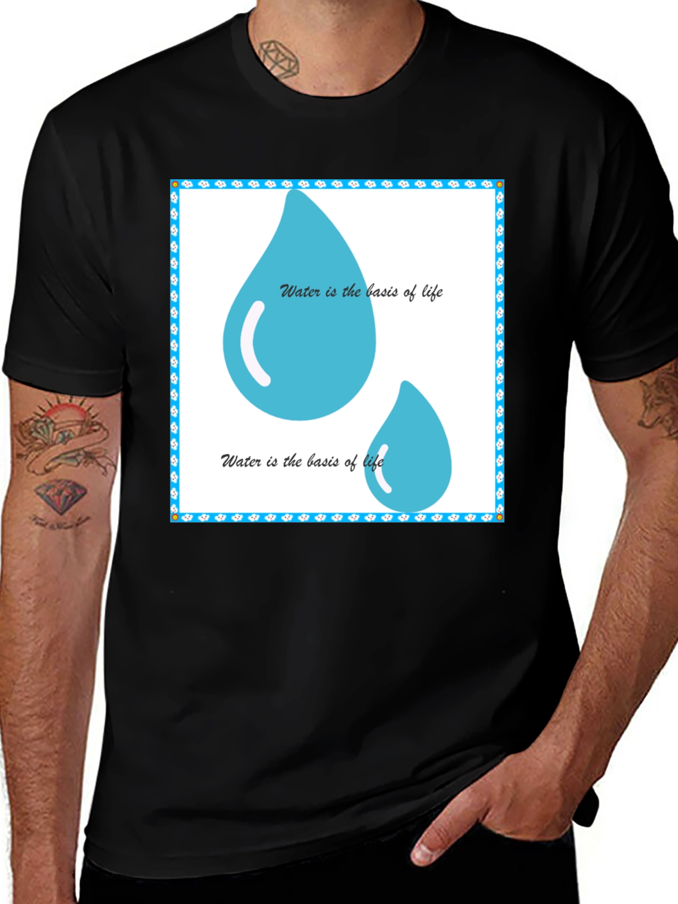 Variant 22 of Water is the Basis of Life Black T-Shirt
