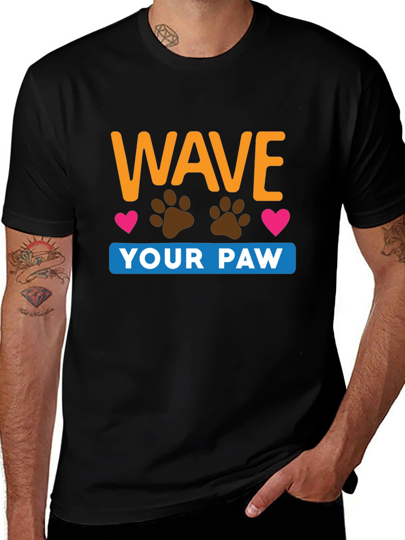 Variant 5 of Wave Your Paw Graphic Tee - Cute Dog Lover T-Shirt
