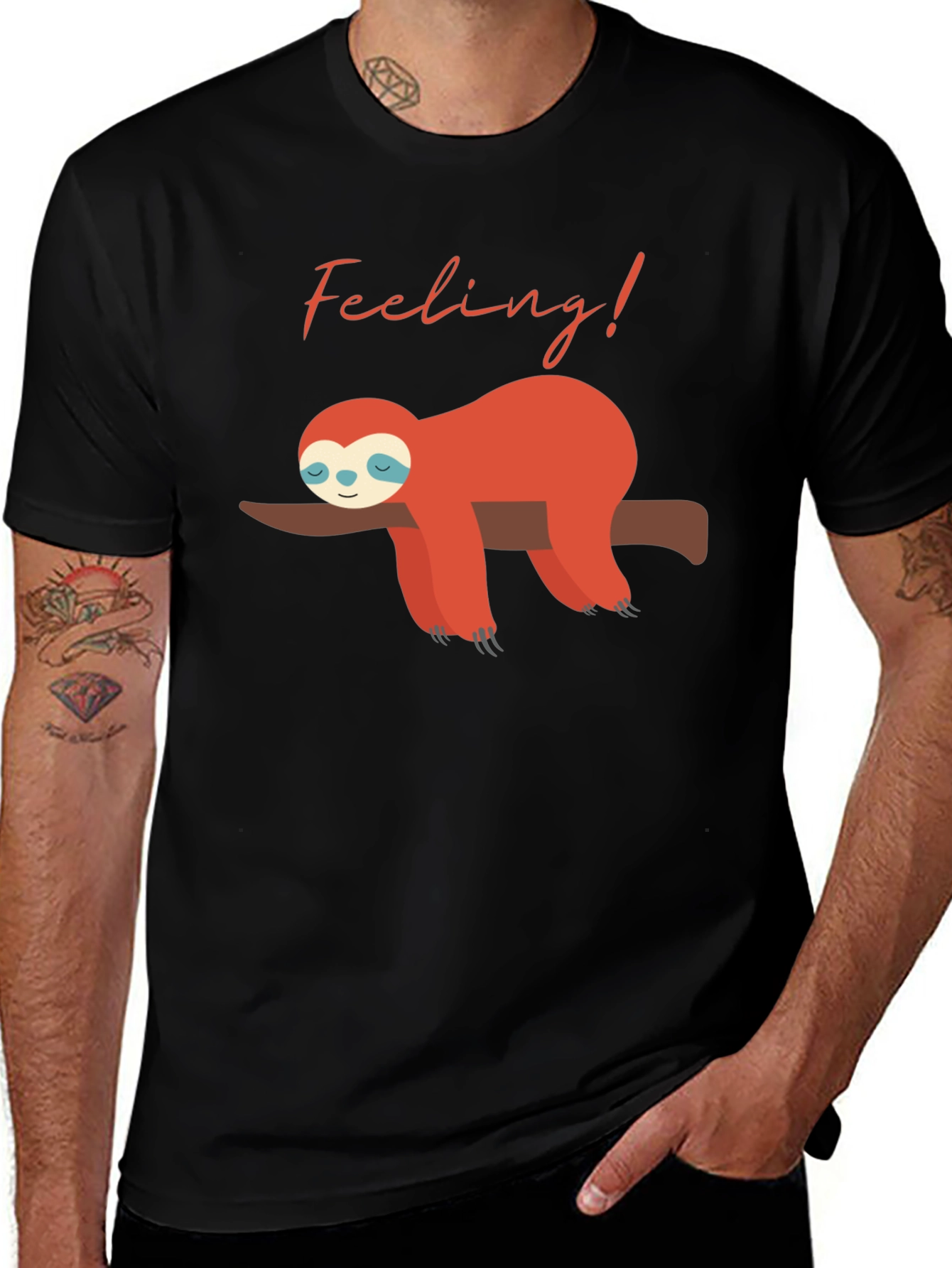Variant 23 of Feeling Lazy Sloth Graphic Tee