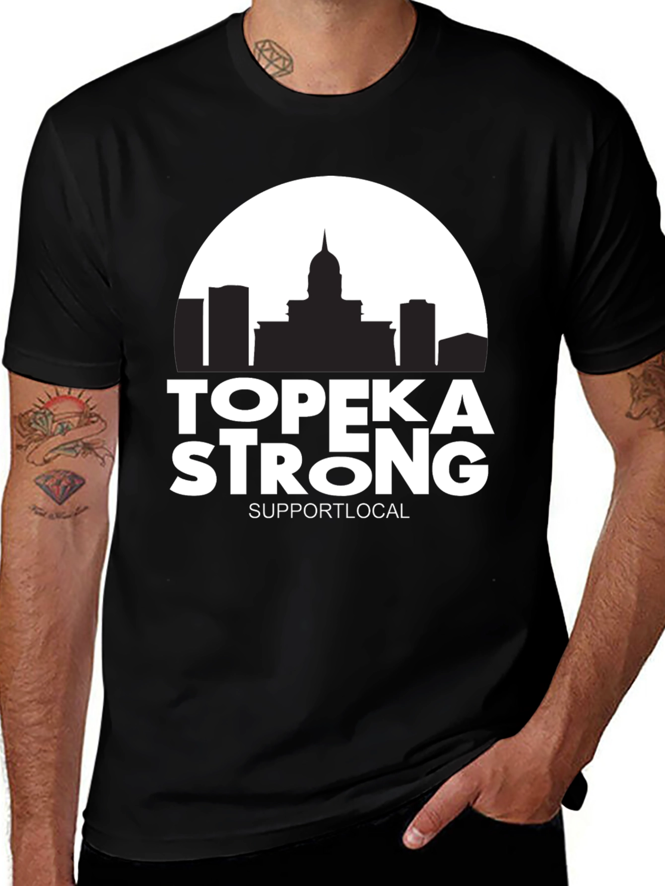 Topeka Strong Support Local Graphic Tee