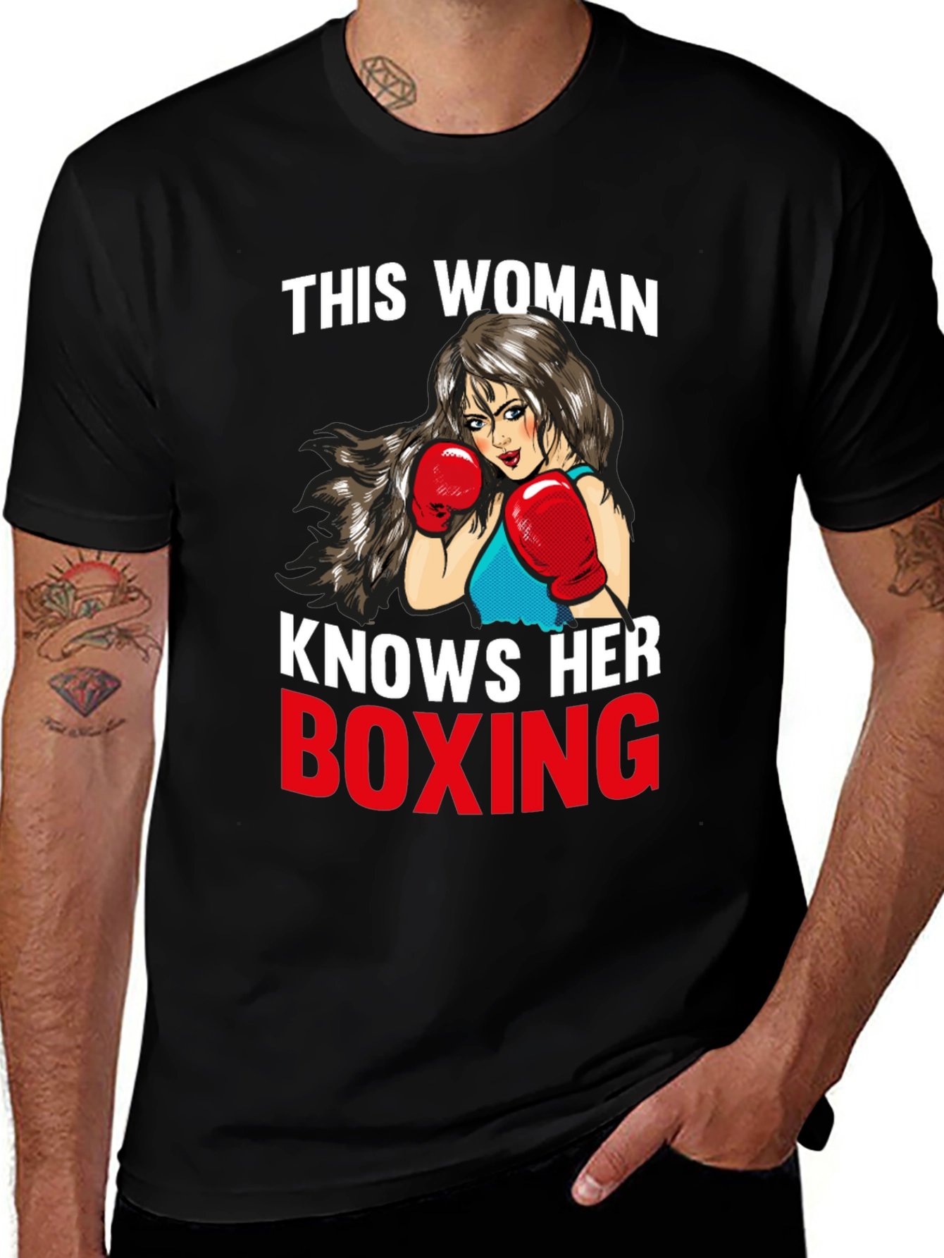 Variant 14 of This Woman Knows Her Boxing T-Shirt