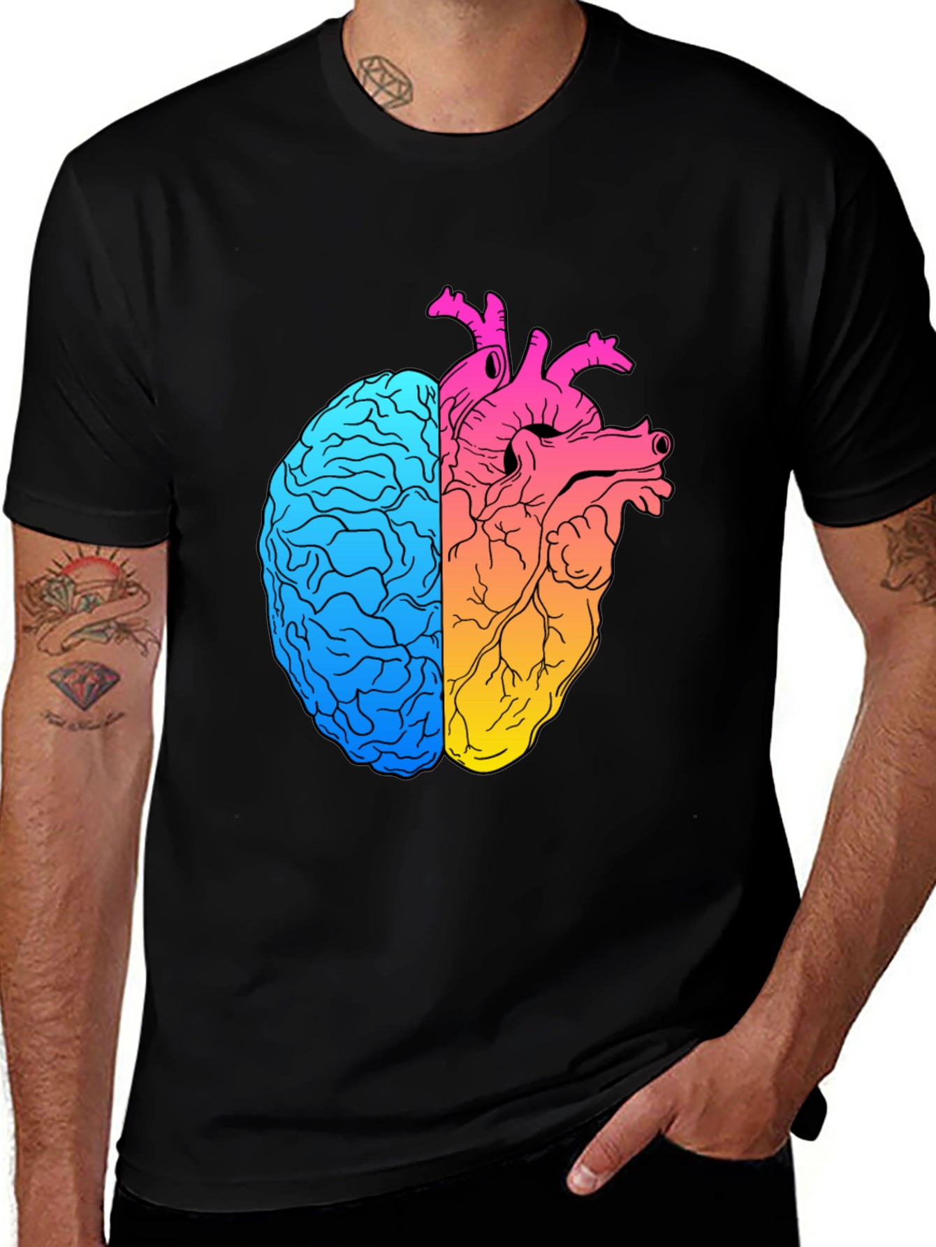 Variant 26 of Brain Heart T-Shirt - Anatomy Graphic Tee