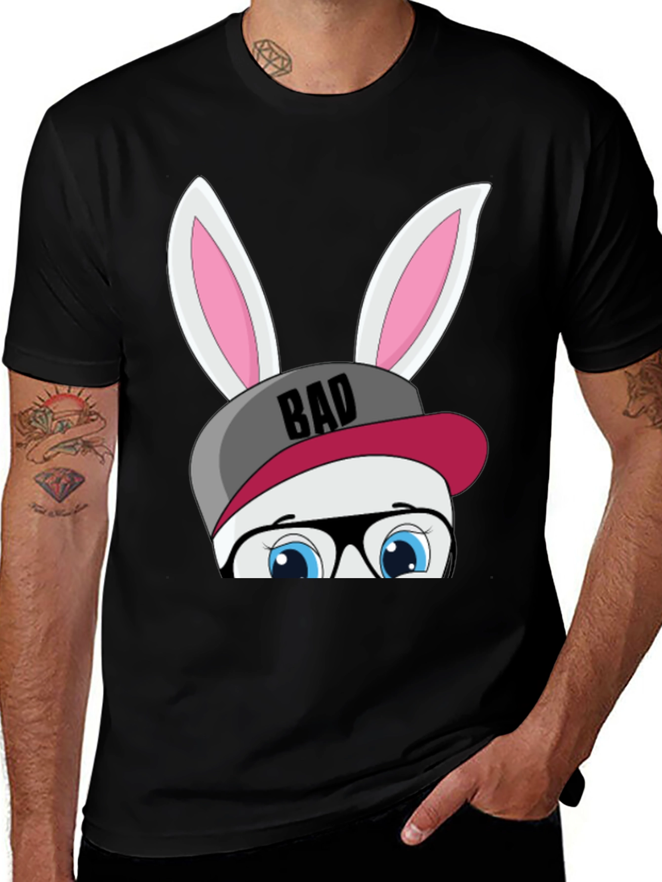 Variant 21 of Bad Bunny Graphic T-Shirt, Cute Cartoon Rabbit Tee