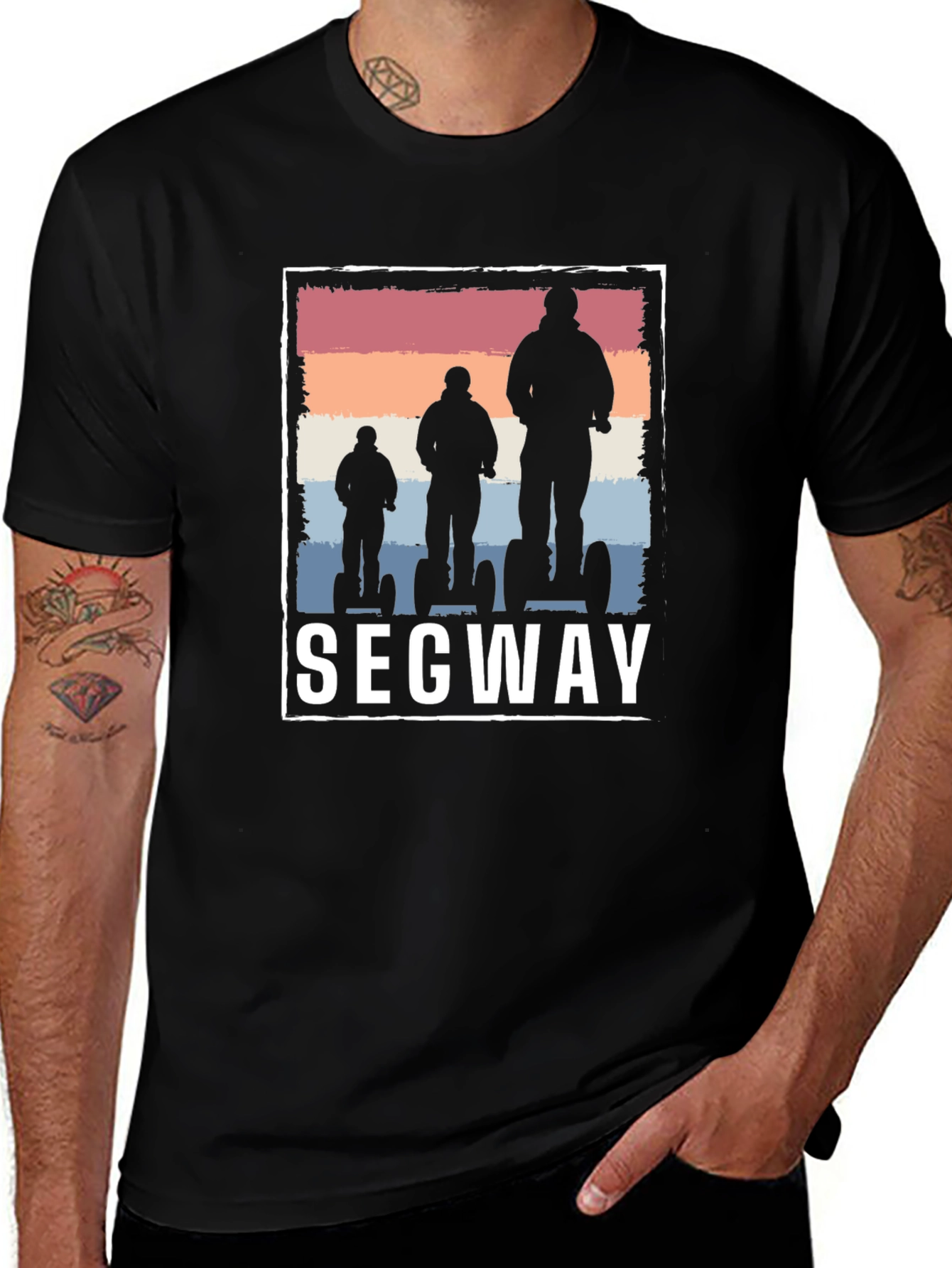 Variant 16 of Retro Segway T-Shirt - Silhouette Design